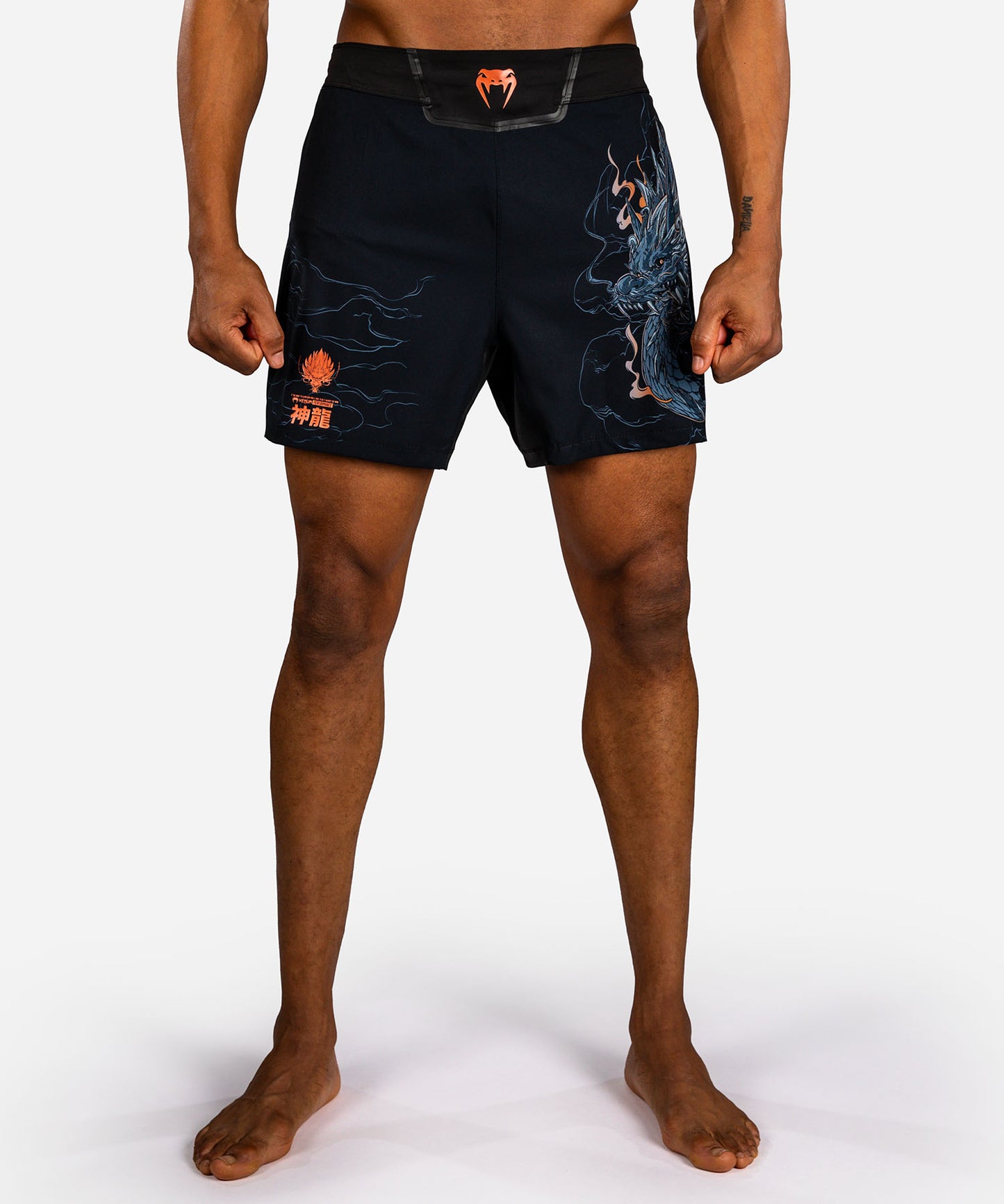Venum Thunder Dragon Fightshorts – Schwarz/Grau/Kupfer