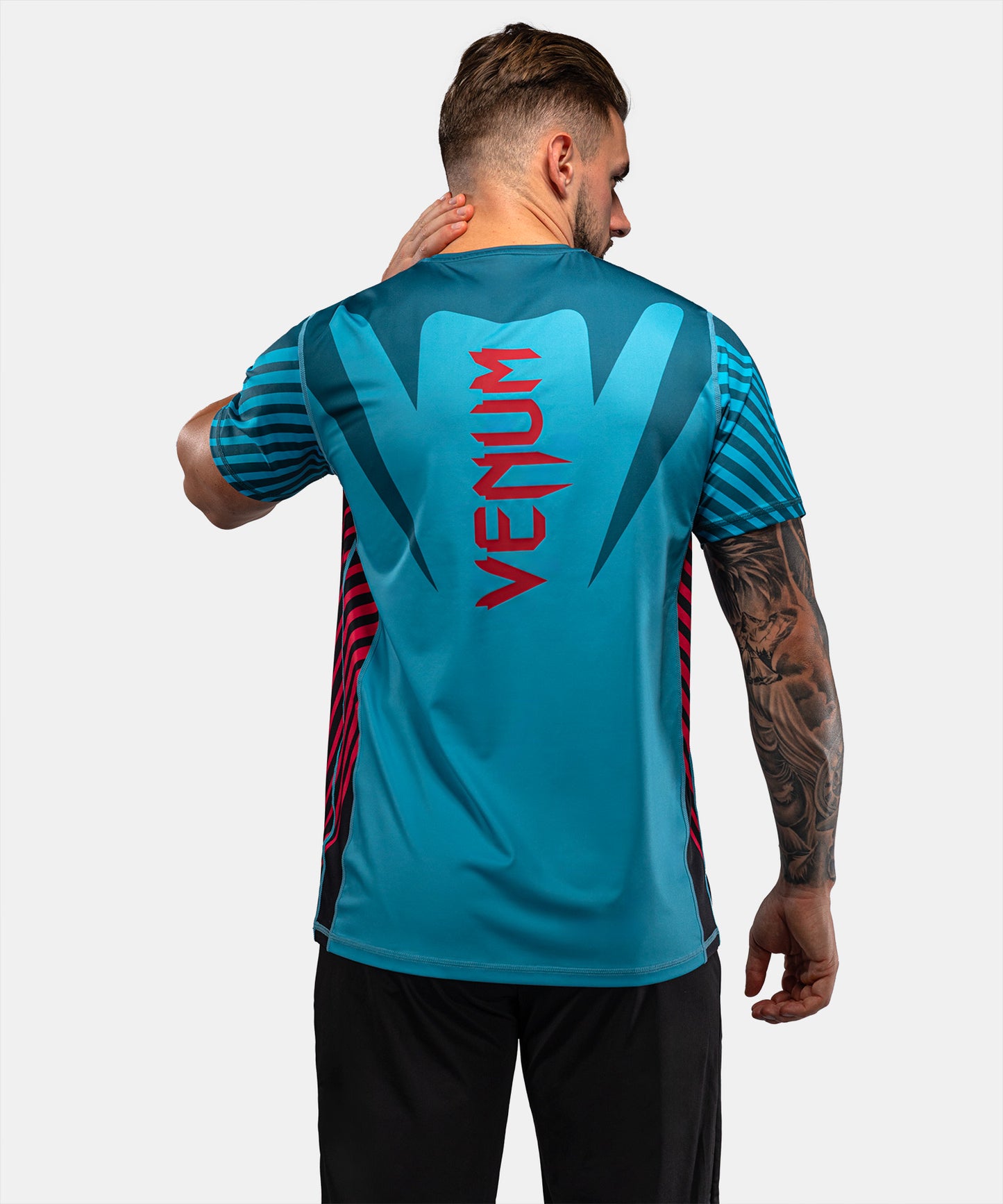 Venum Attack 90 Dry-Tech-T-Shirt – Türkis/Rot
