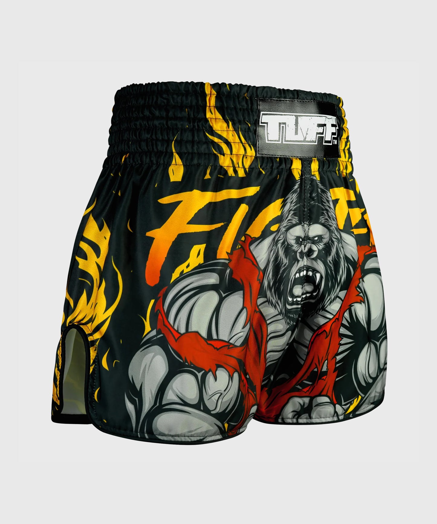 Tuff Retro Style The Gigantic Beast Muay Thai Shorts - Schwarz