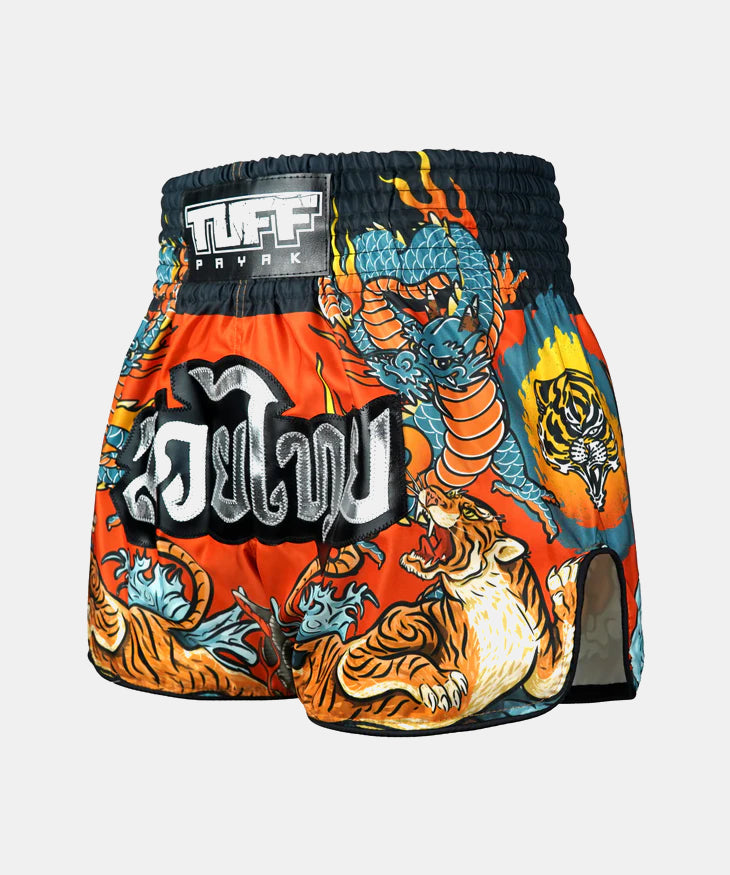 Tuff Payak The Masked Warrior Muay Thai Shorts - Orange
