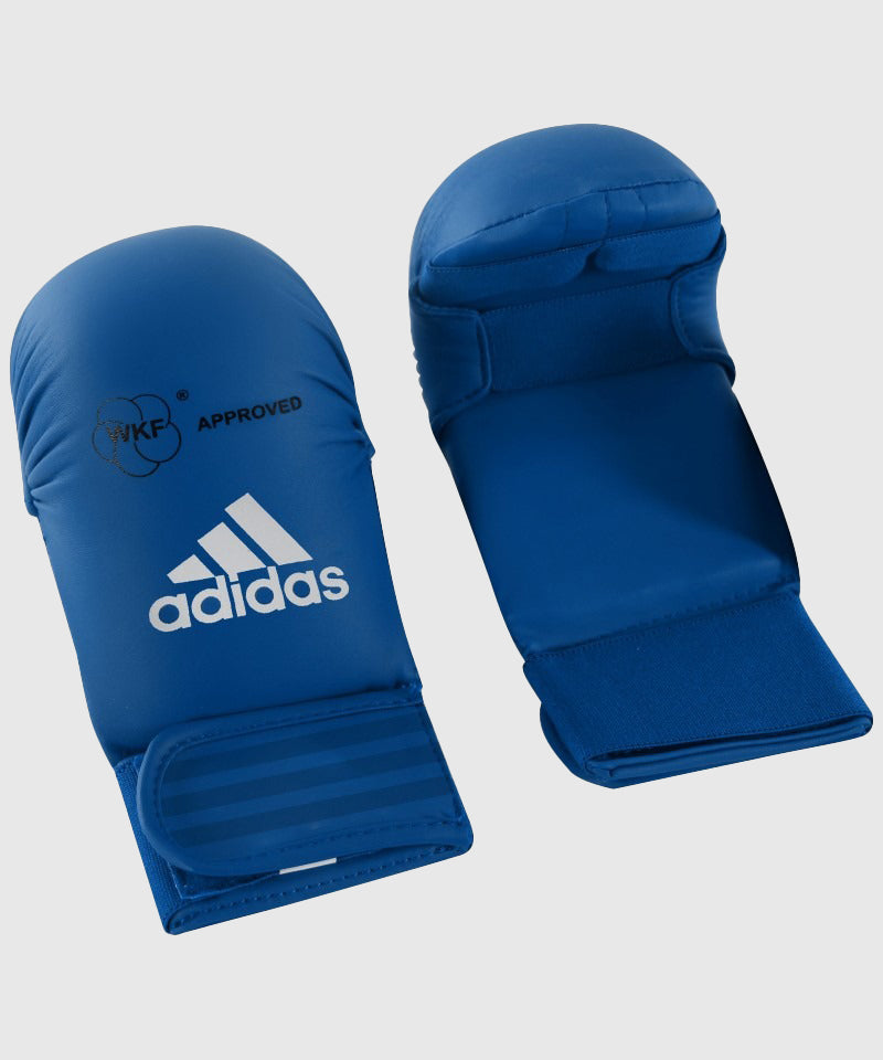 Adidas Guanti da Karatè WKF senza Pollice - Blu