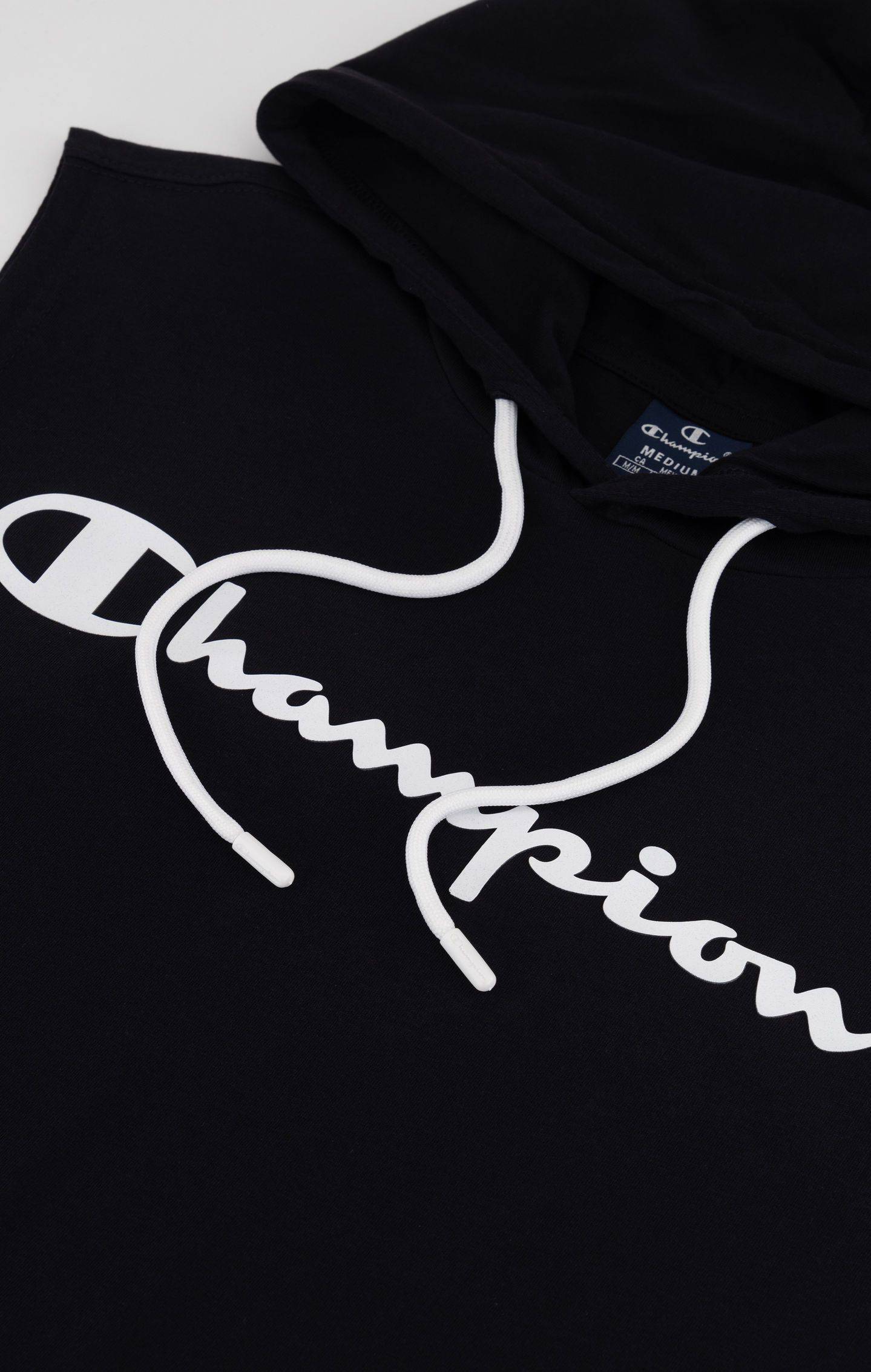 T-SHIRT À CAPUCHE SANS MANCHE CHAMPION - NOIR