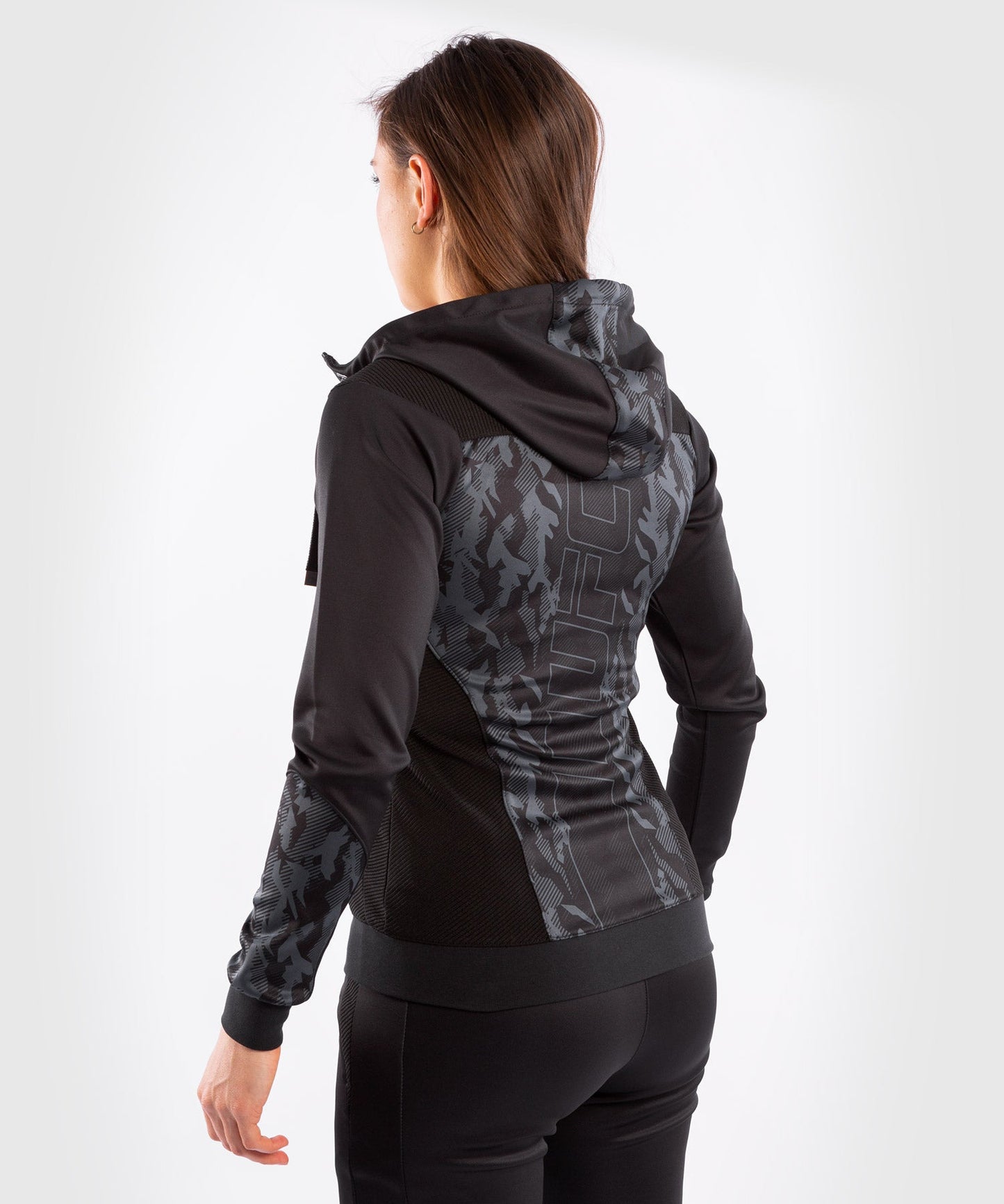 Women's Zipped Sweatshirt UFC Venum Authentic Fight Week - Black