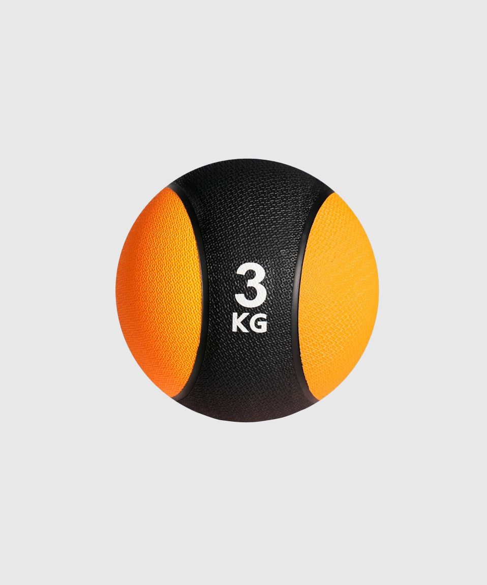 Medecine Ball Sveltus Rubber - 3 Kg - Noir/Orange