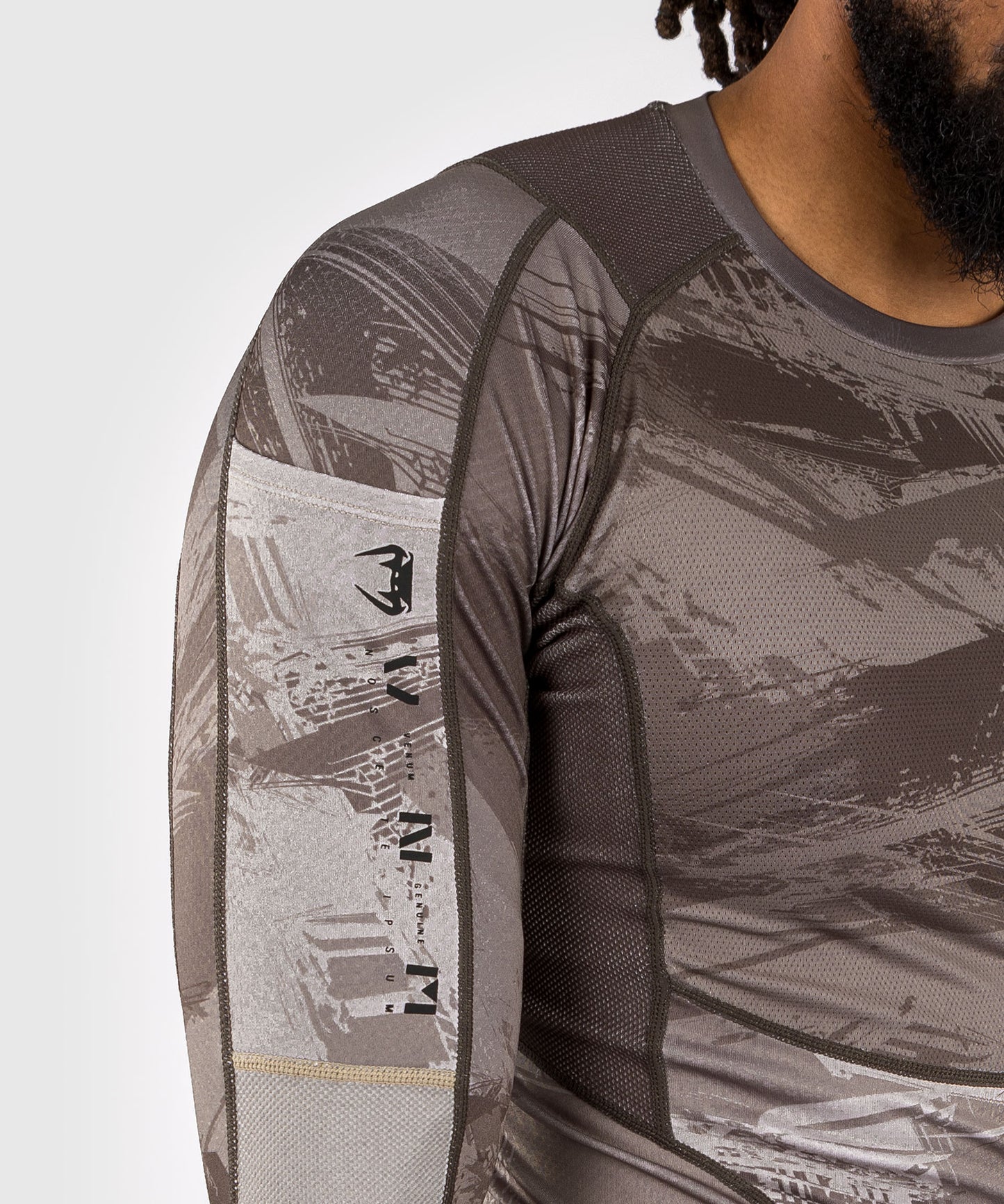 Venum Electron 3.0 Langärmeliger Rashguard - Sand