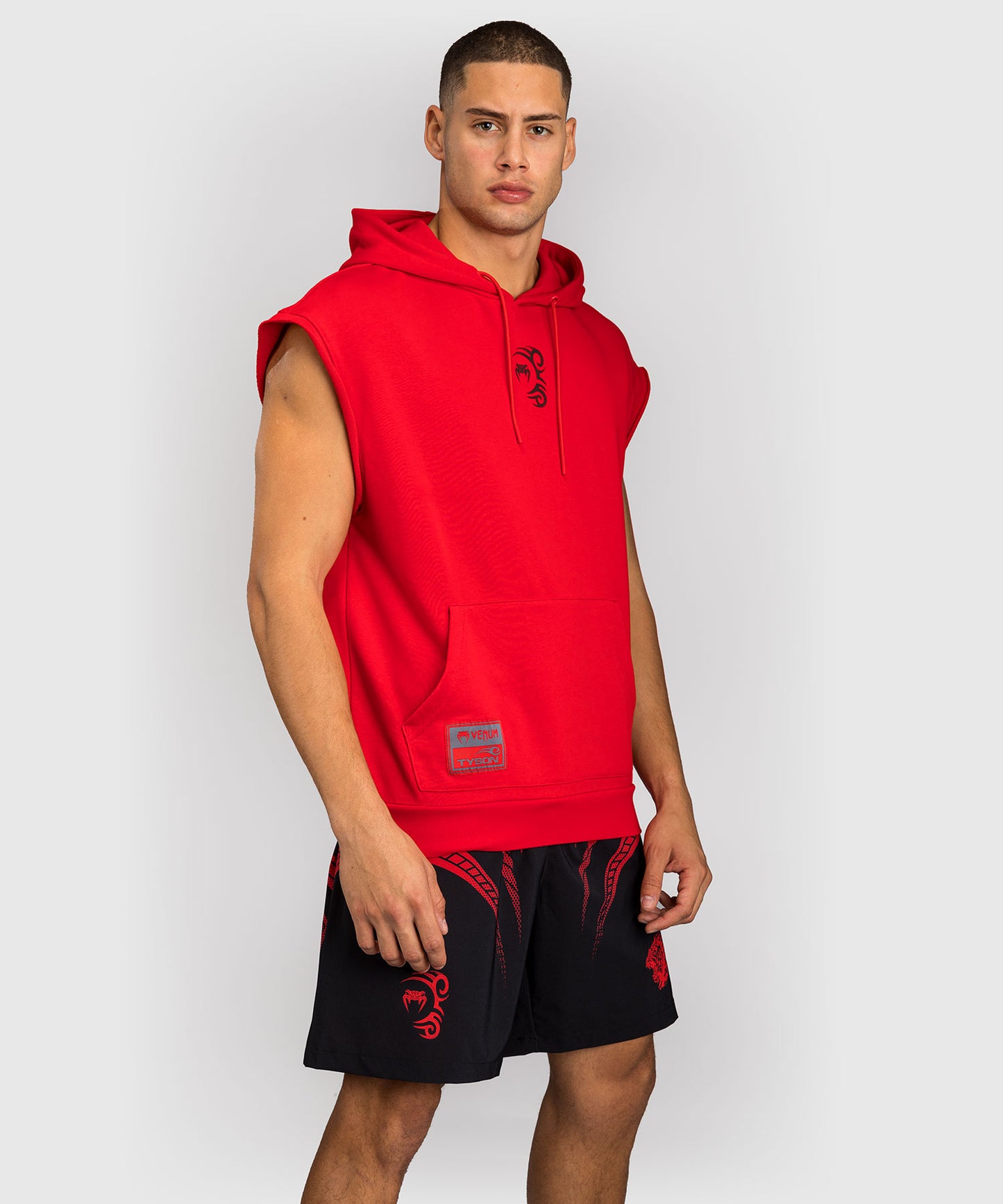 Venum x Mike Tyson Tiger Sleeveless Hoodie - Intense Red/Deep Black