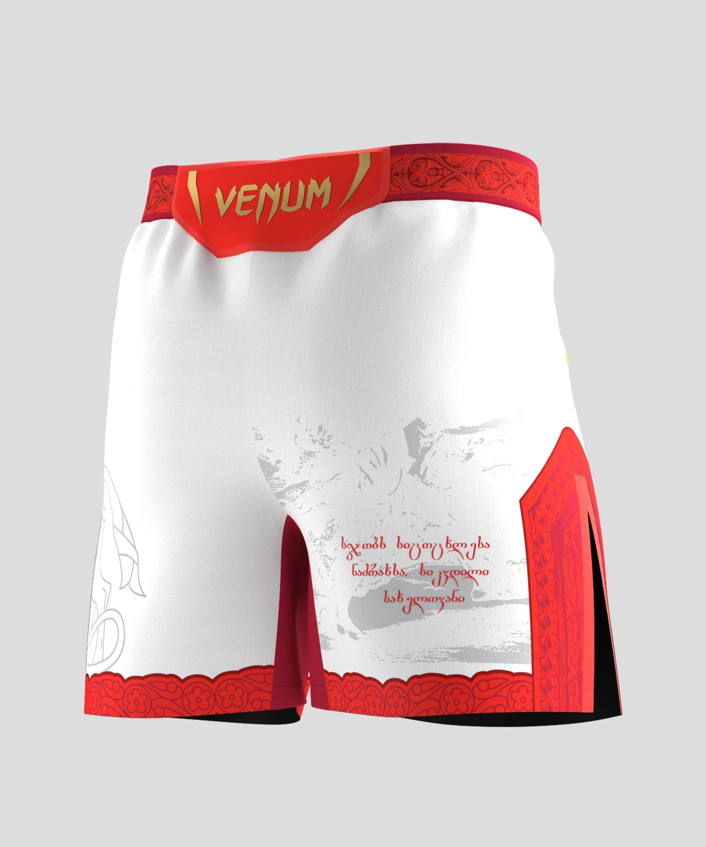 Short de combat pour Hommes UFC Unrivaled by Venum Merab Dvalishvili - Blanc/Rouge