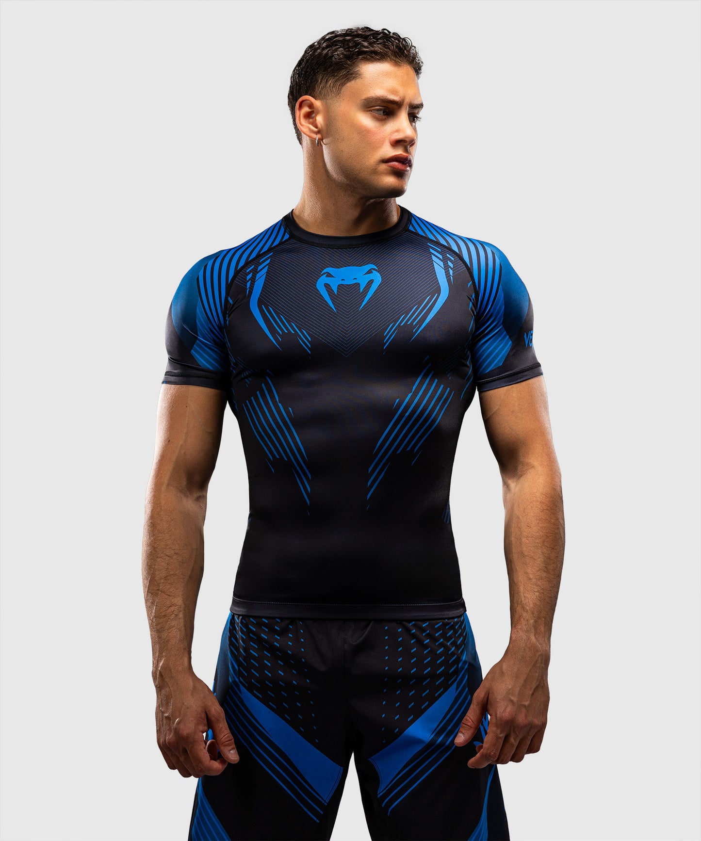 Venum No-Gi 6.0 Short Sleeve Rashguard - Black/Blue