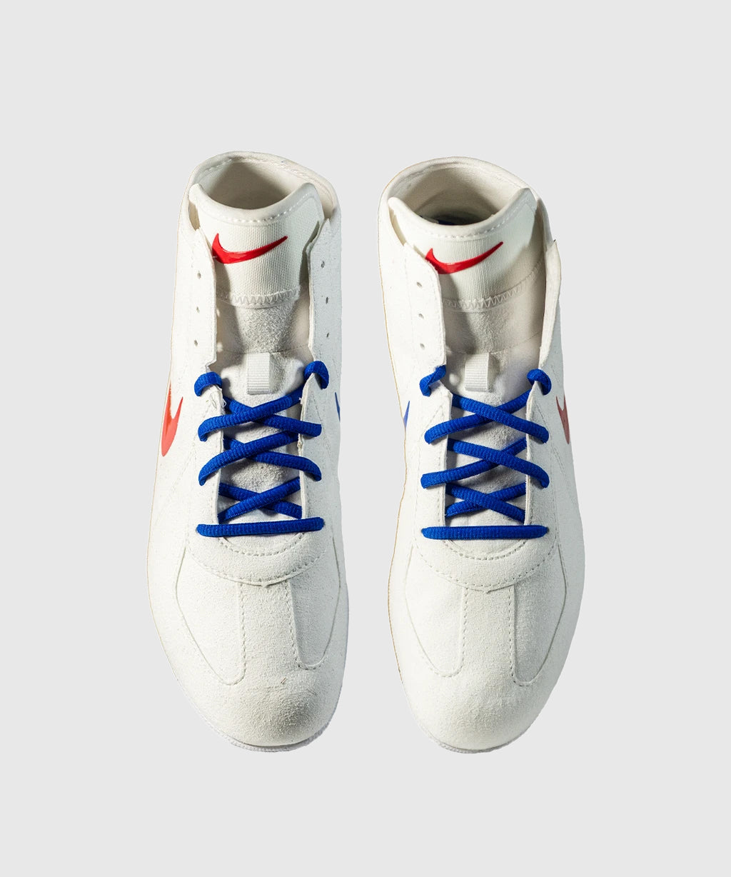 Nike Footsweep 2 Zapatillas de Lucha - Blanco/Rojo/Azul