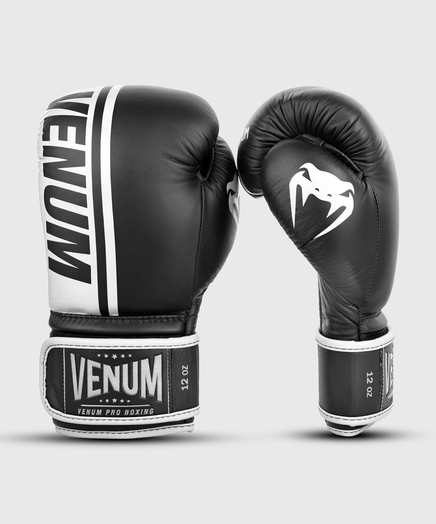 Gants de boxe Venum Shield Pro avec velcro - Noir/Blanc