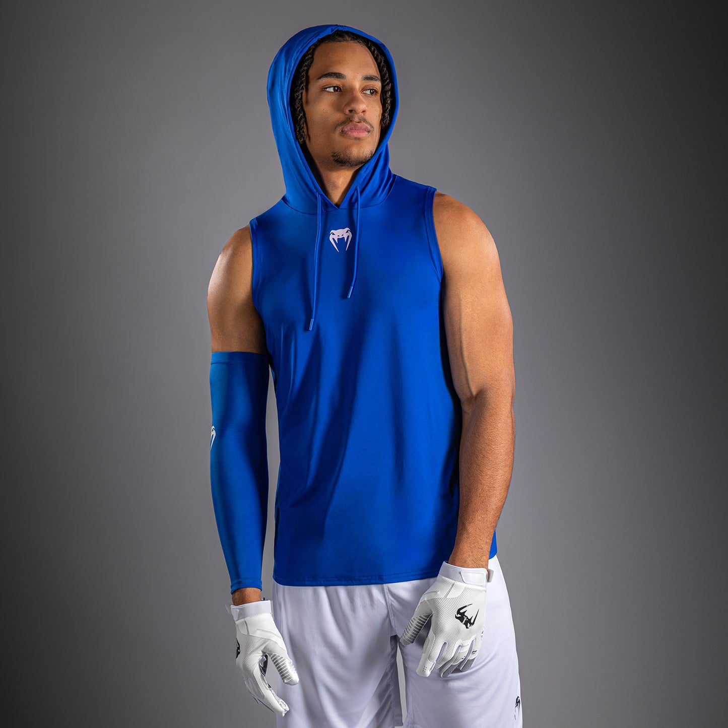 Sweat à capuche Dry Tech sans manches Venum Elite - Bleu Royal