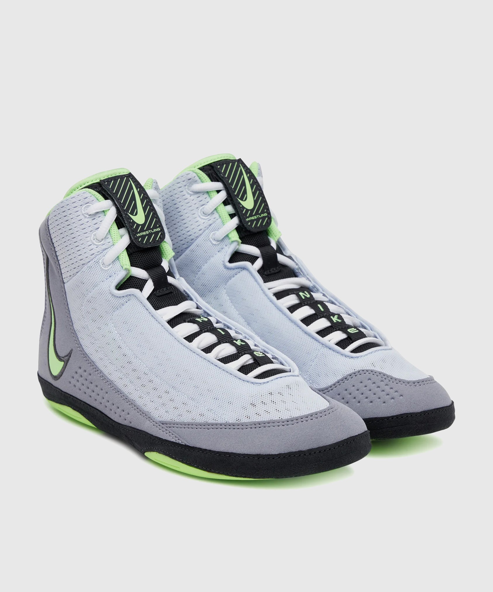 Nike Inflict Zapatillas de Lucha – Blanco/Verde/Gris – Dragon Bleu