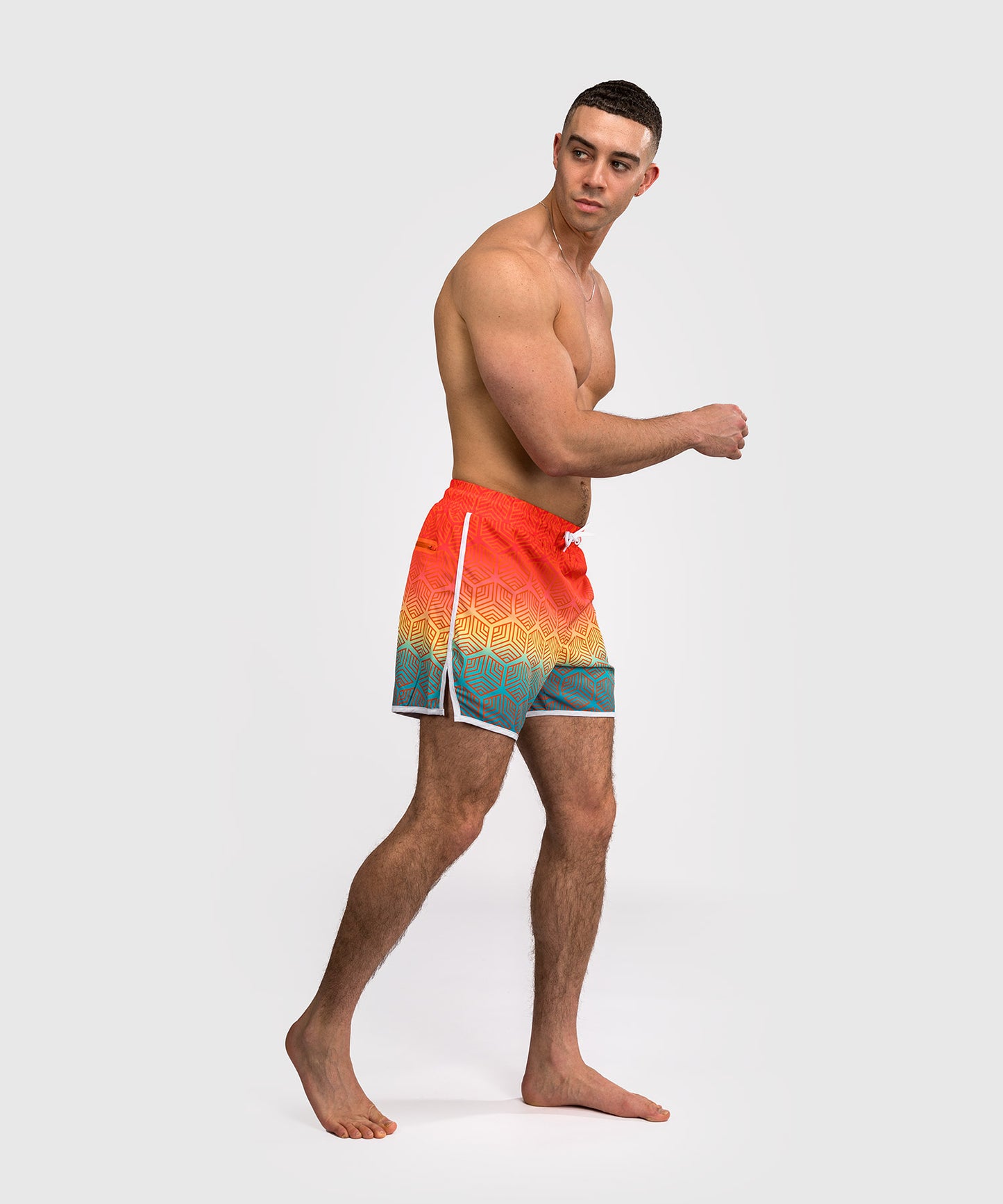 Venum Octane Badeshorts - Orange Sunset/Himmelblau