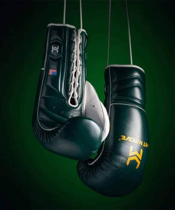 Hit N Move Vector™ Guantes de Boxeo con Cordones - Verde Bosque