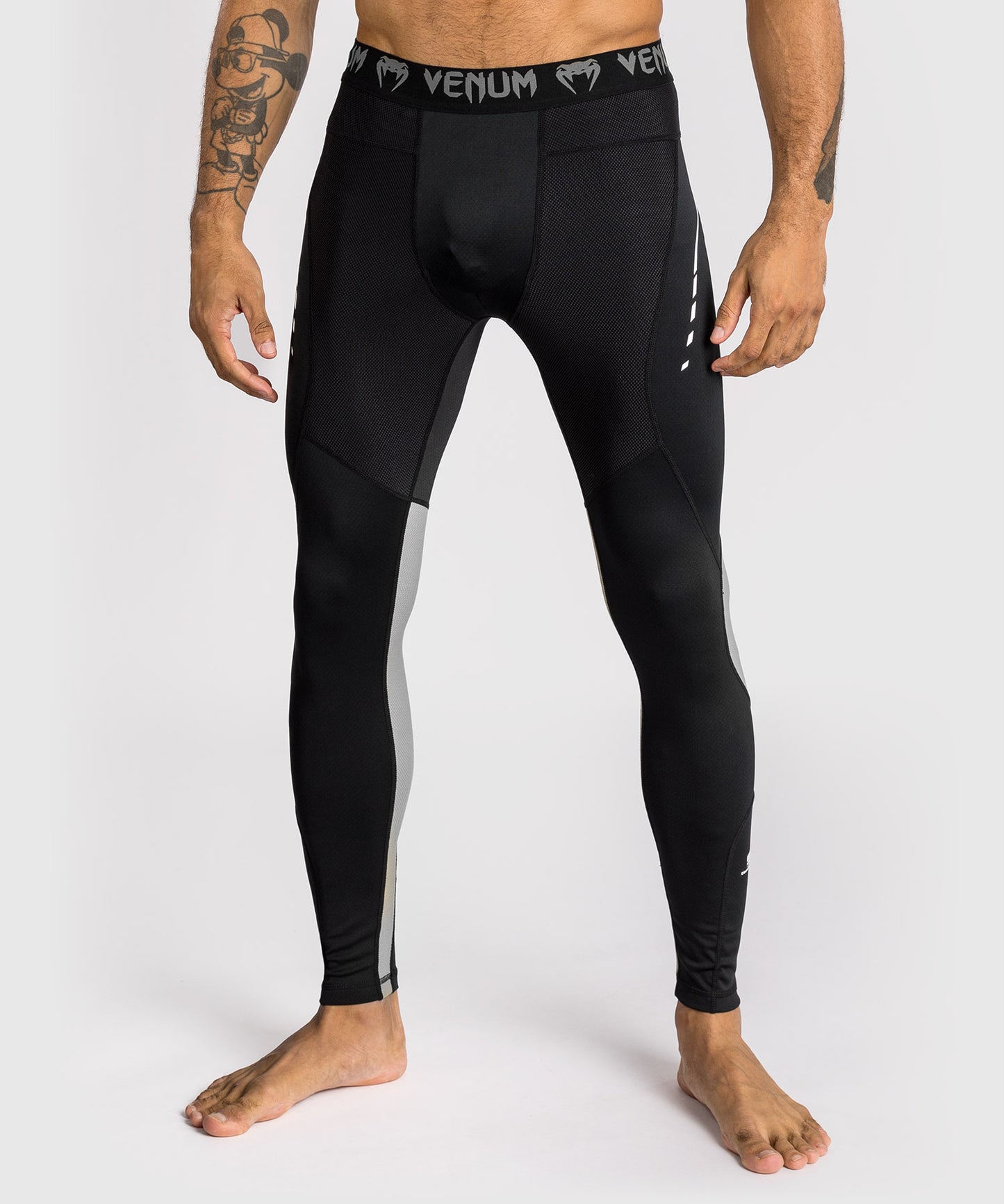 Pantalon de Compression Venum Adrenaline – Noir/Gris Argenté