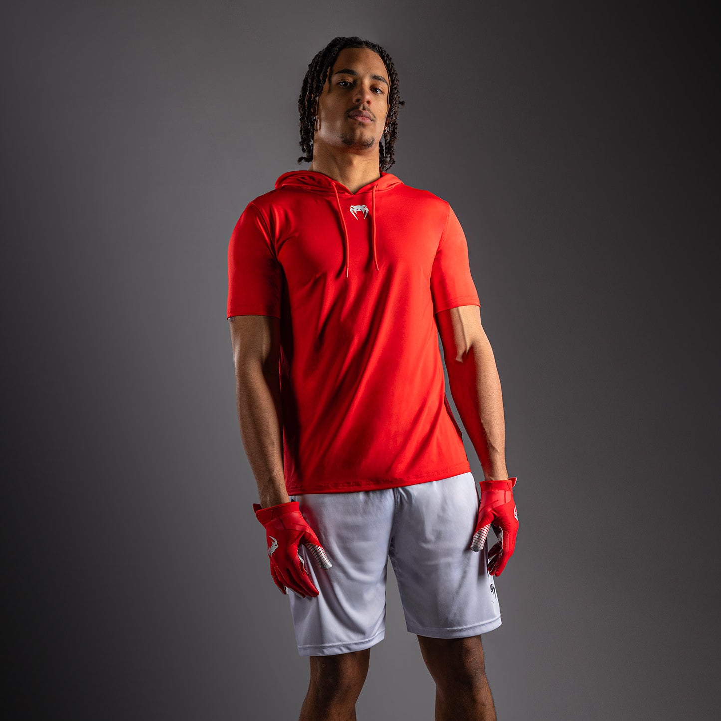 Sweat à capuche à manches courtes Dry Tech Venum Elite - Rouge
