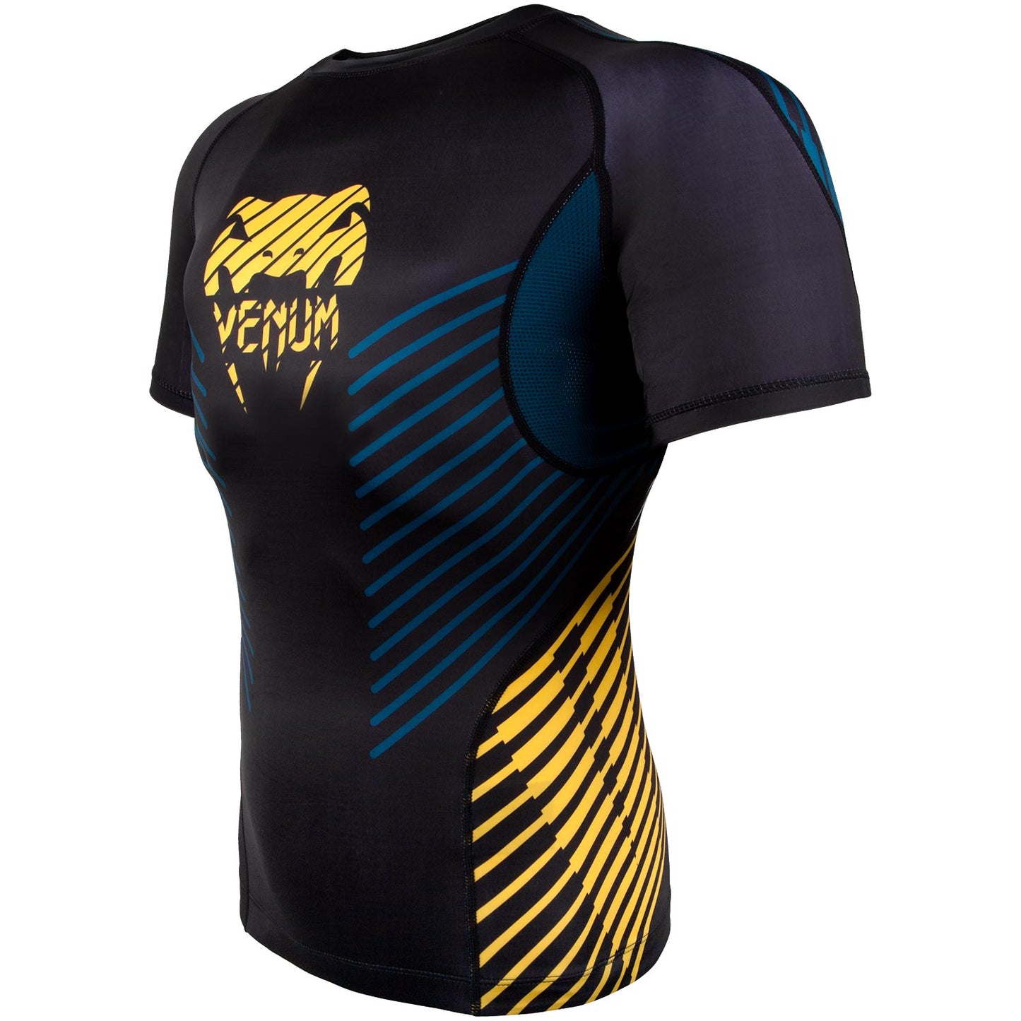 Rashguard Venum Plasma  - Mangas Cortas - Negro/Amarillo