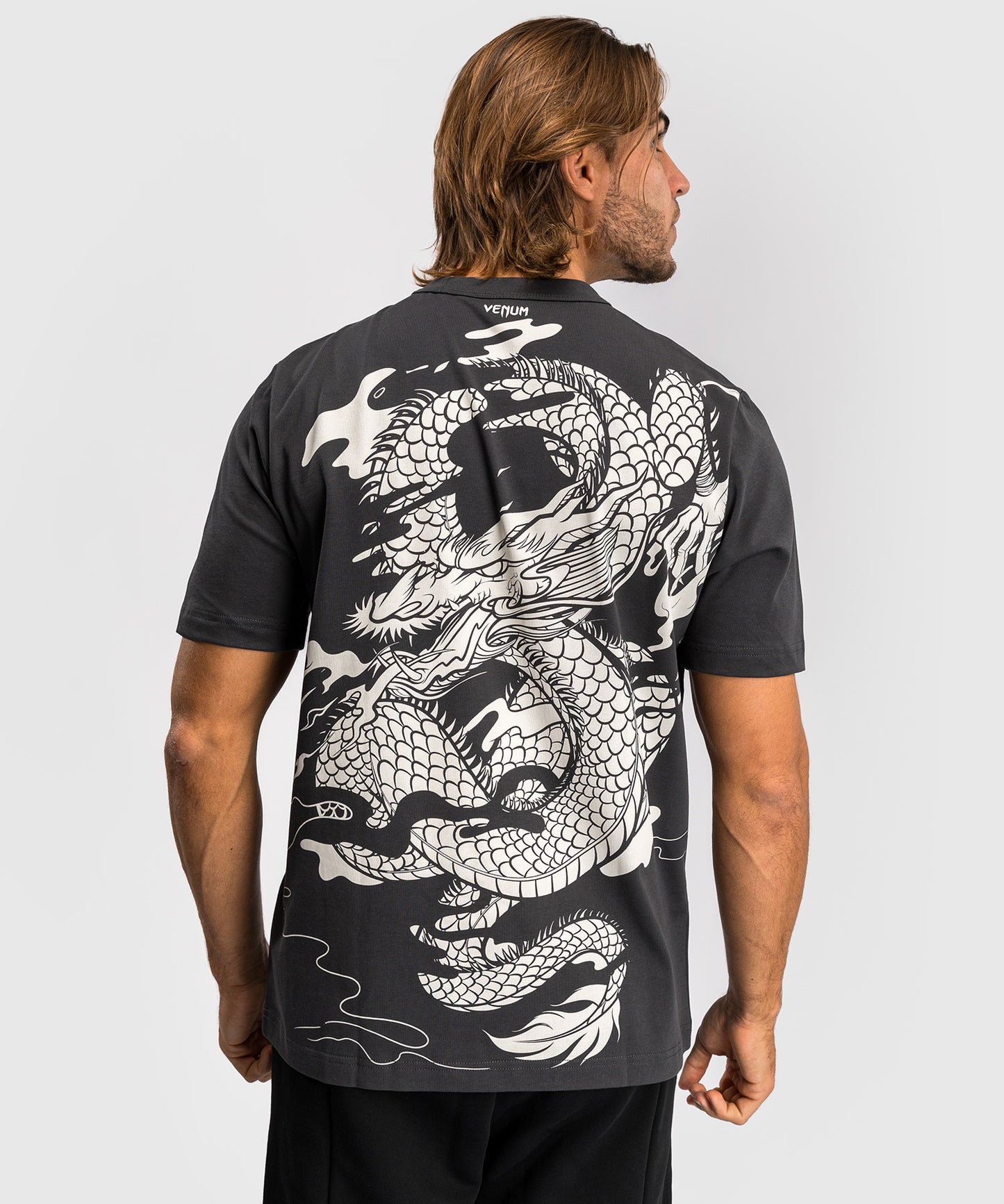 Venum Dragon’s Flight Camiseta para hombre - Gris carbón/Blanco crema