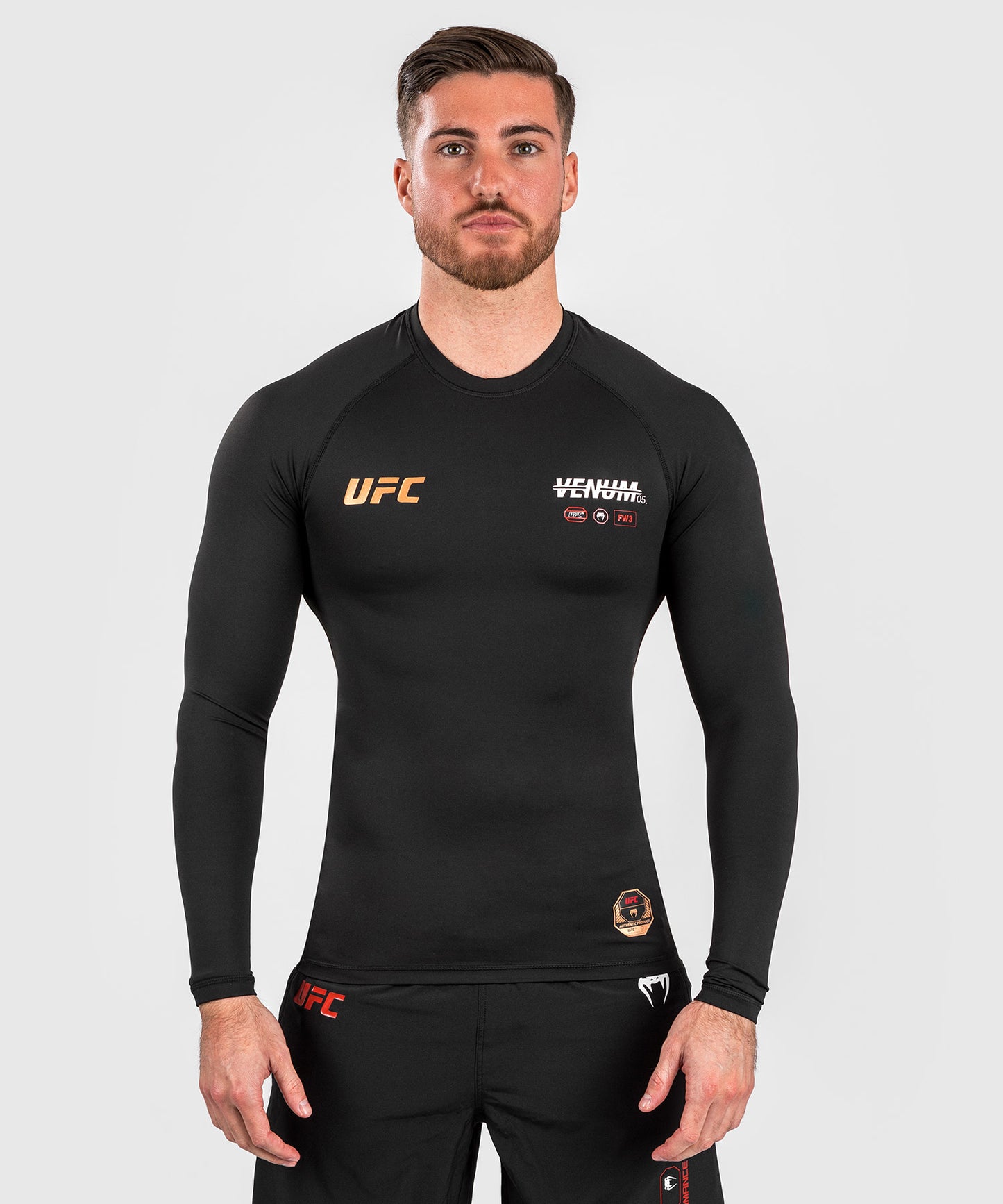 Rashguard Performance à manches longues pour Hommes UFC Adrenaline by Venum Fight Week - Noir