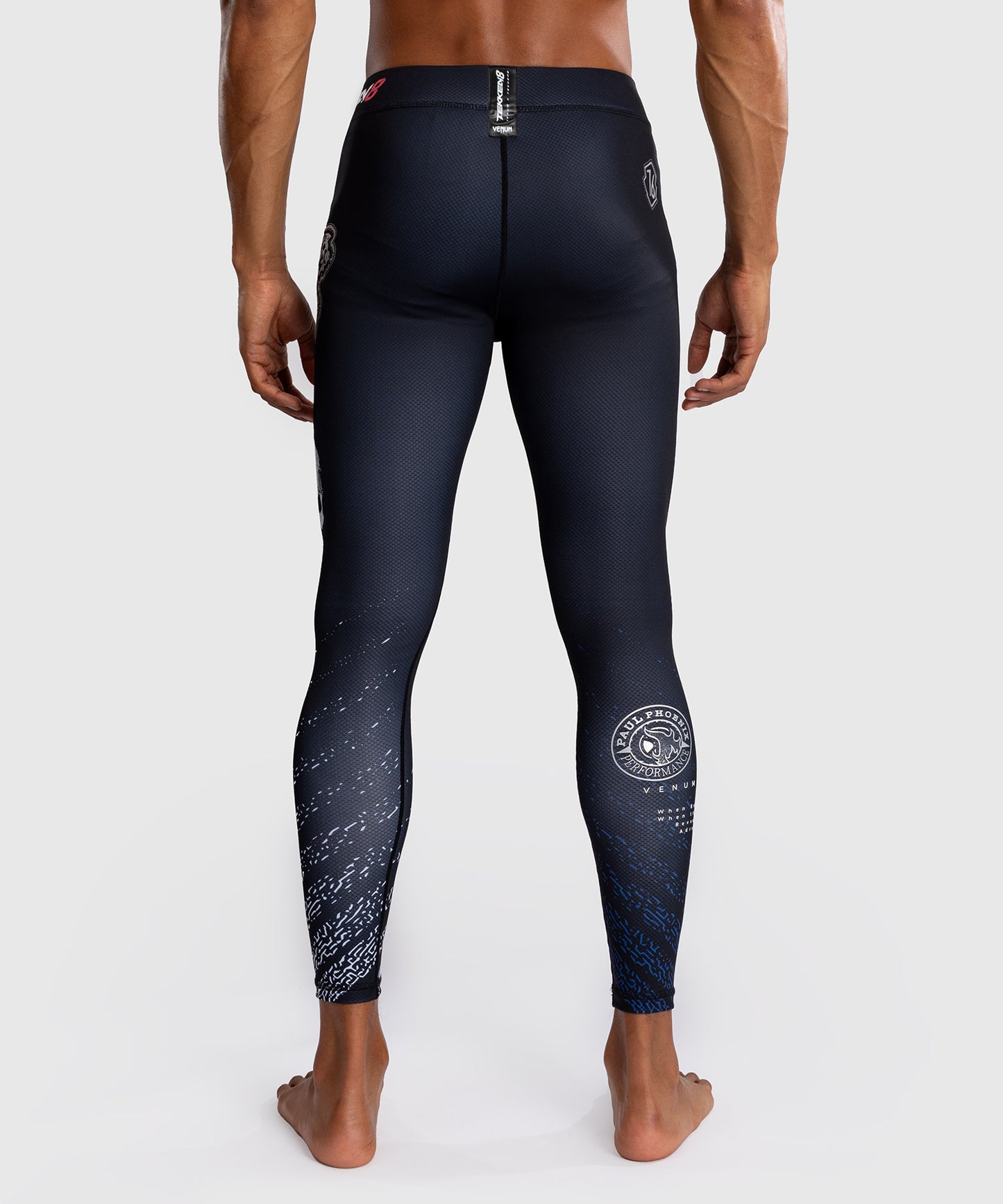 Venum x Tekken 8 Compression Pants - Paul Phoenix - Black/Blue