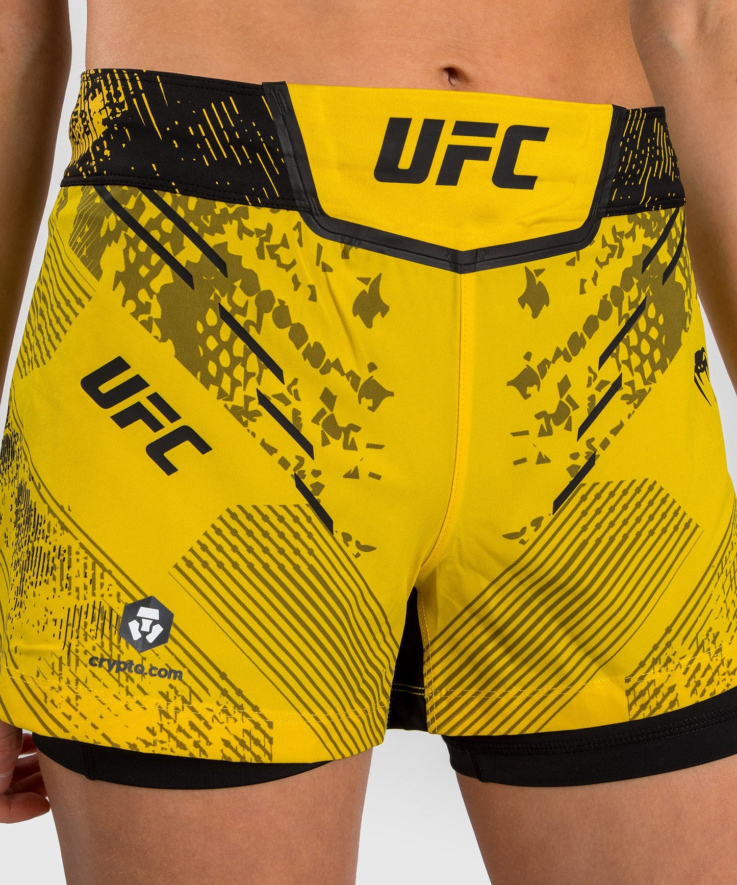 Women's UFC Adrenaline by Venum Authentic Fight Night Shorts - Yellow
