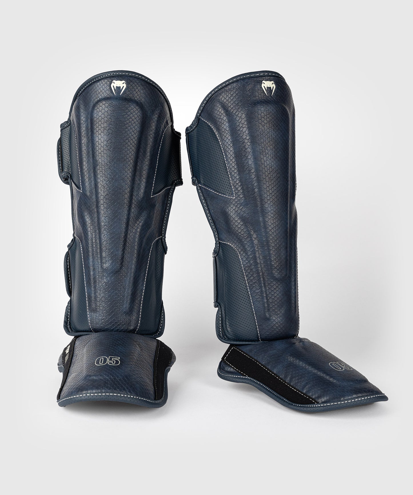 Venum Impact Evo Scales Shin Guards - Midnight Blue