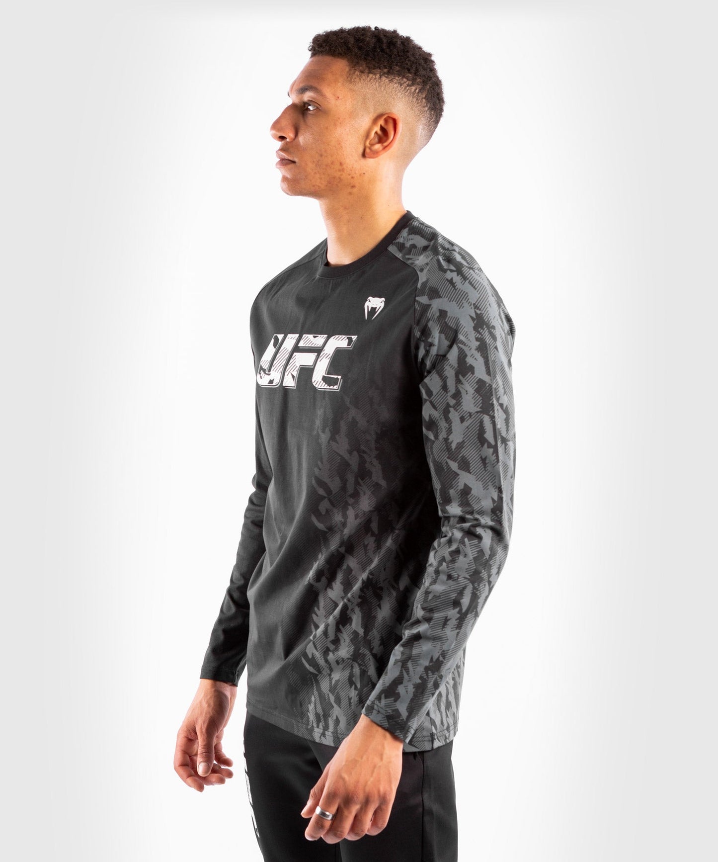 T-shirt Manches Longues Homme UFC Venum Authentic Fight Week - Noir