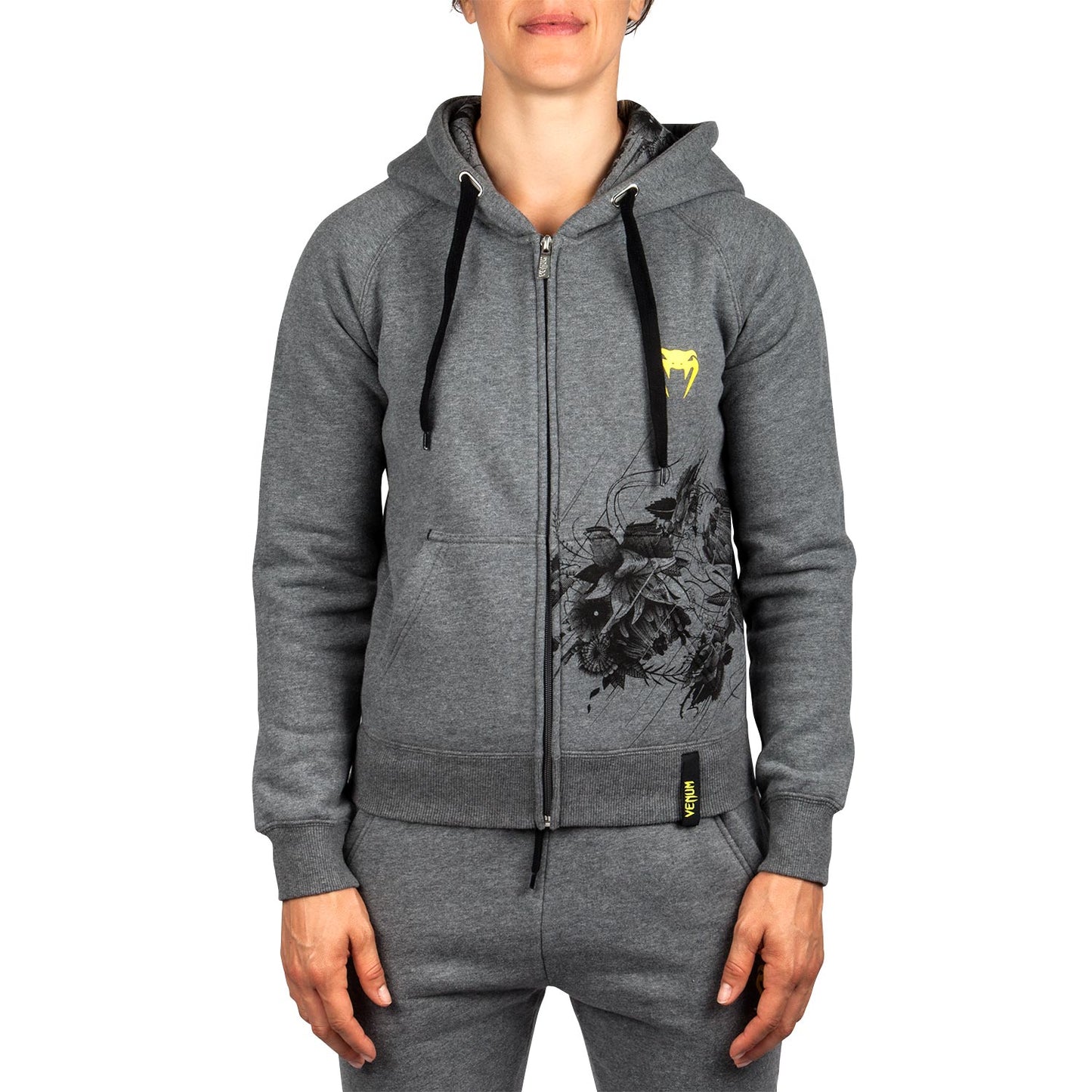 Venum Floral Hoodie - Heather Grey - For Women
