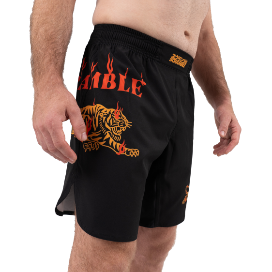 Fightshort Scramble Burning Tiger - Noir
