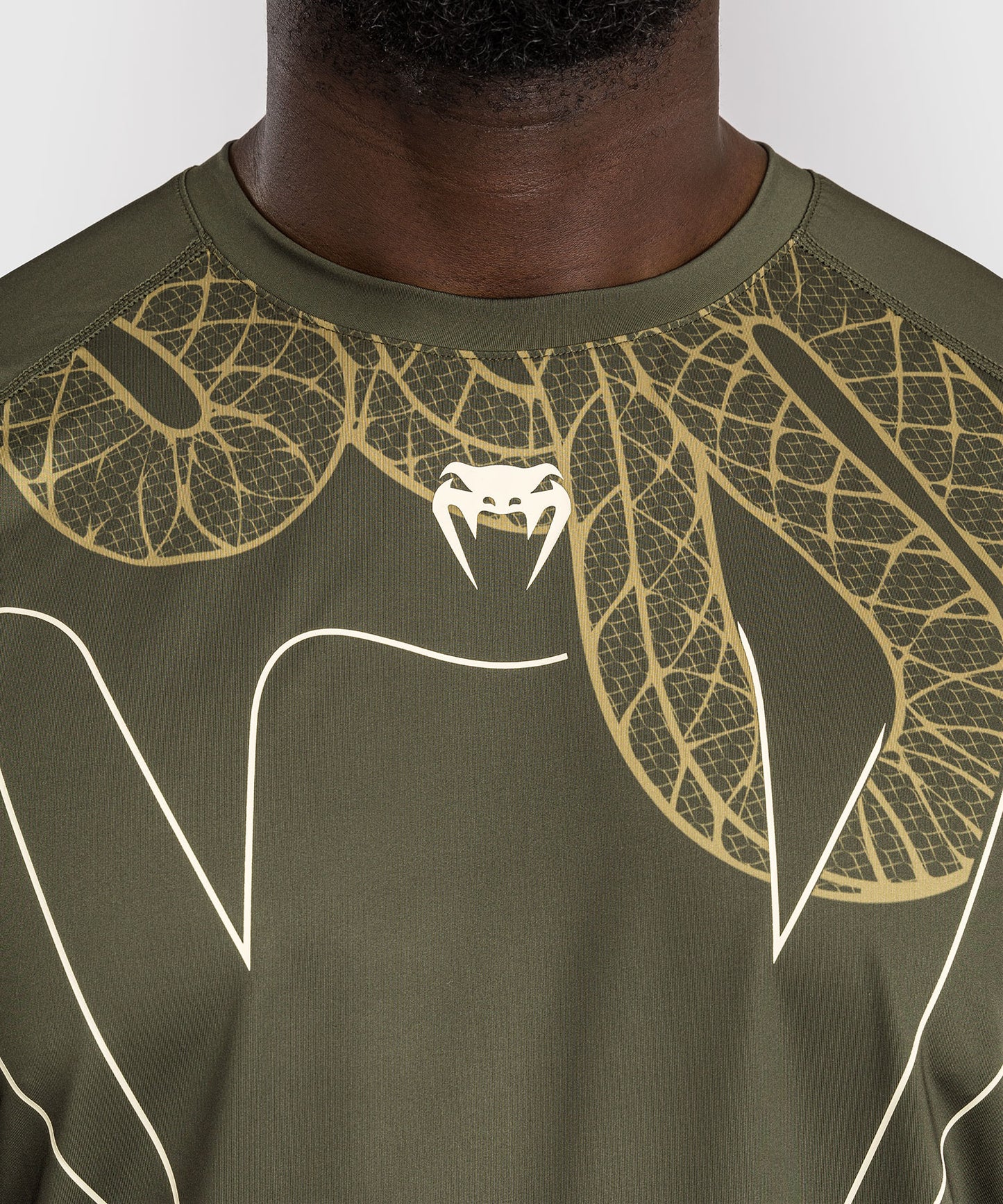 Venum Serpenti Dry-Tech T-Shirt - Khaki/Bronze/Elfenbeinfarben