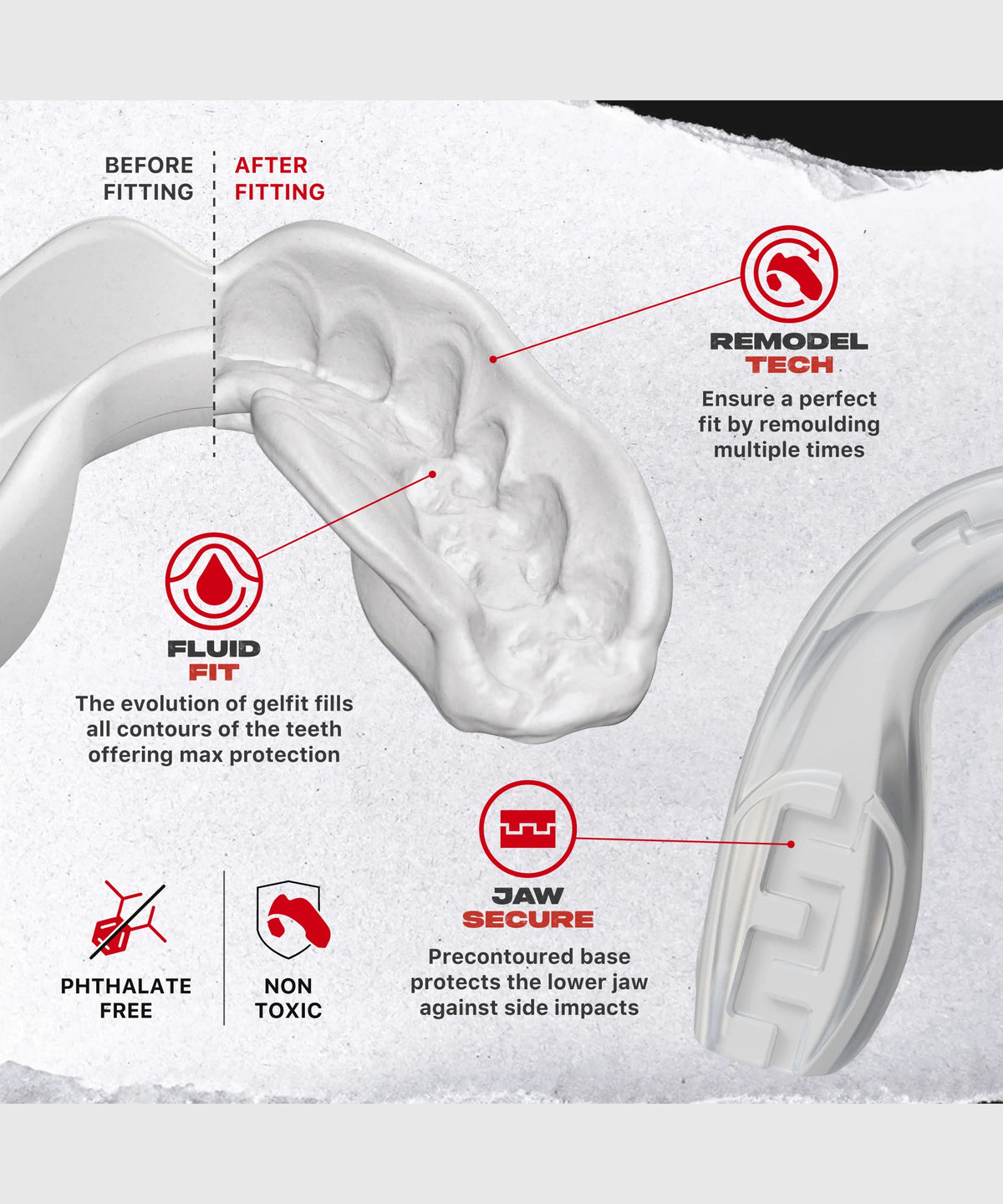 Protège-dents Safejawz Extro Series Fangz – Argent