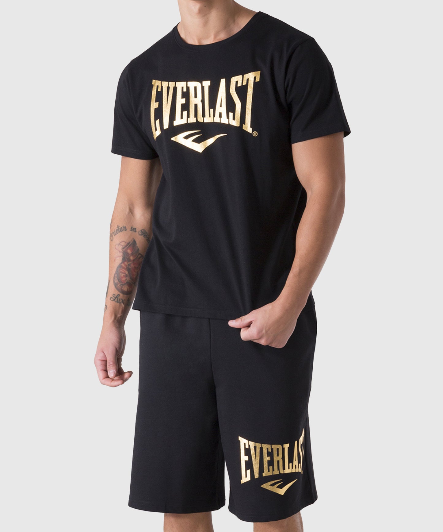 Everlast Fitted Oro Print Camiseta - Negro/Oro