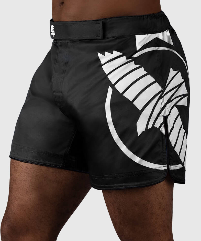 Short de MMA Icon Court Hayabusa - Noir/Blanc