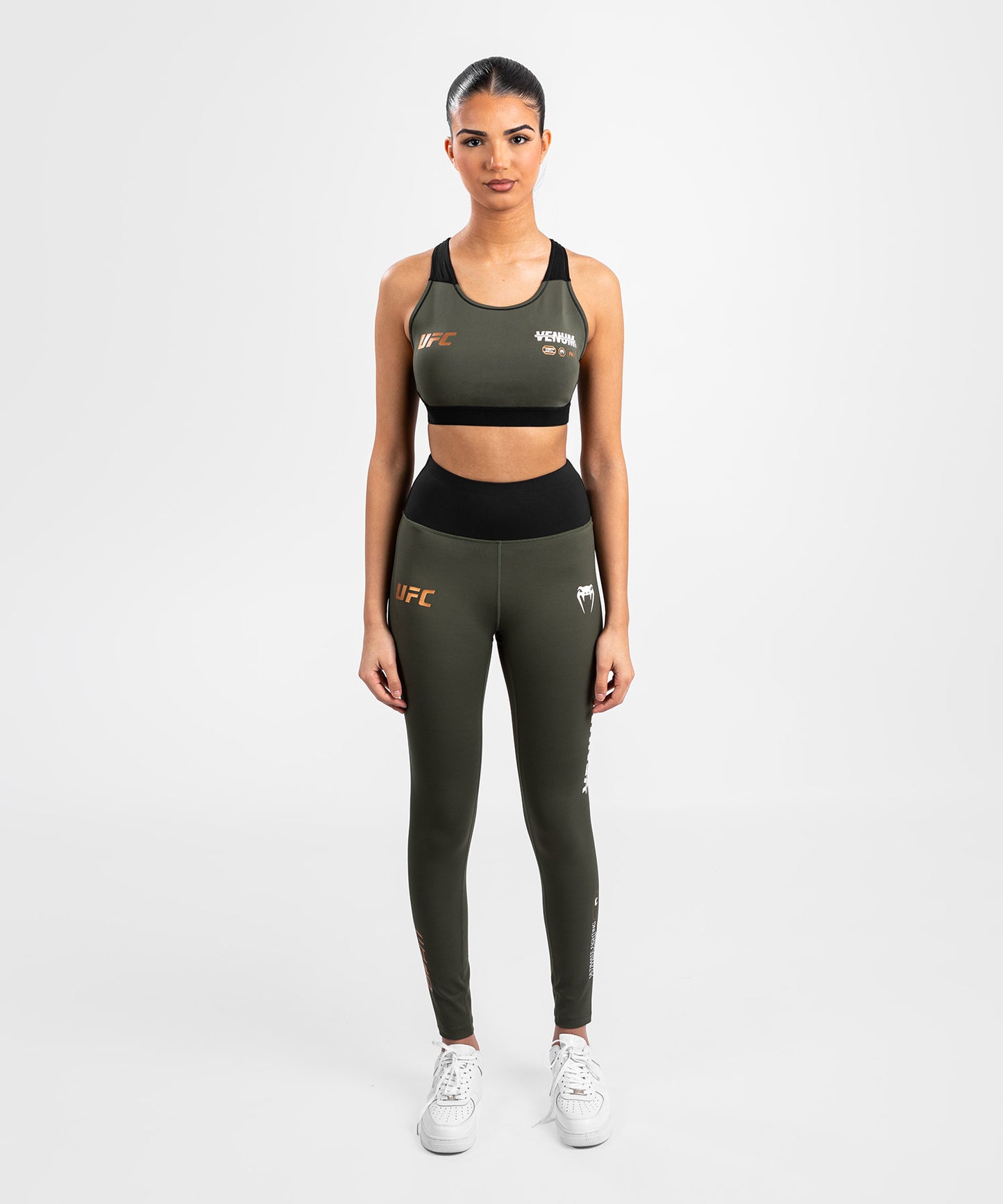 Legging de Performance pour Femmes UFC Adrenaline by Venum Fight Week - Kaki/Bronze
