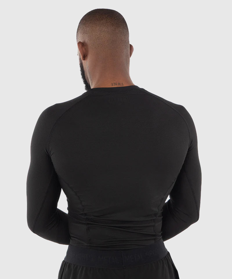 Rashguard À Manches Longues Metal Boxe Performance - Noir