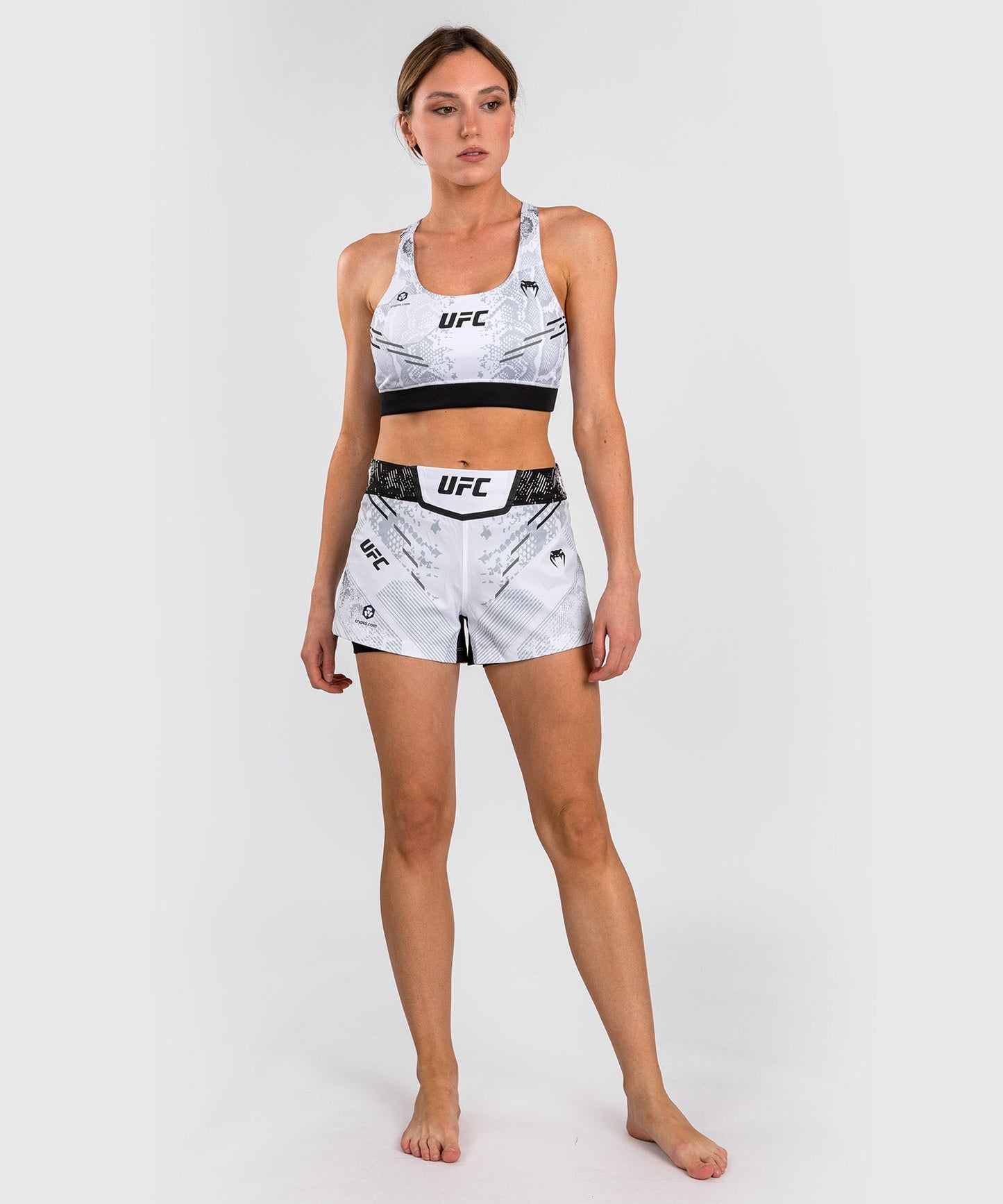 Short de Combat pour Femmes UFC Adrenaline by Venum Authentic Fight Night - Blanc