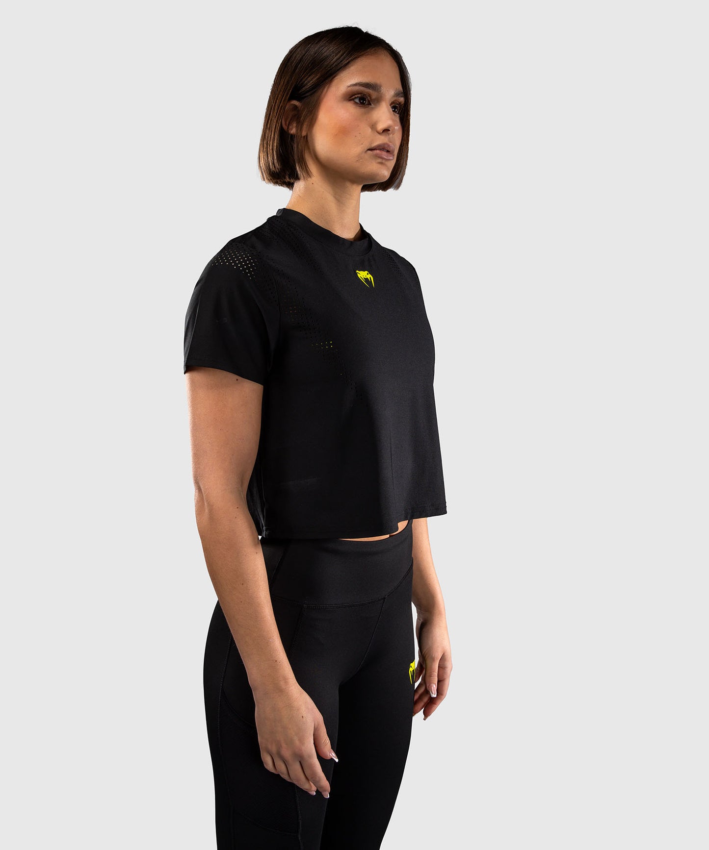 Venum Lazer Dry-Tech-T-Shirt Für Damen - Schwarz/Gelb