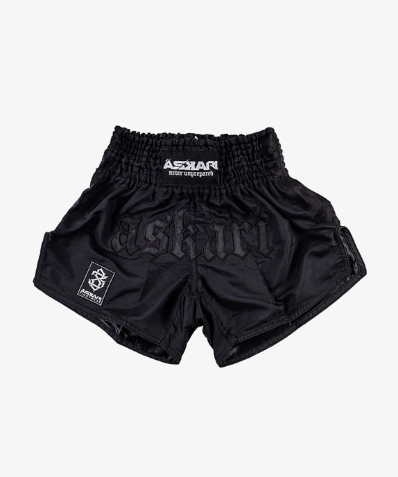 Askari Marlboro Pantaloncini da Muay Thai - Nero