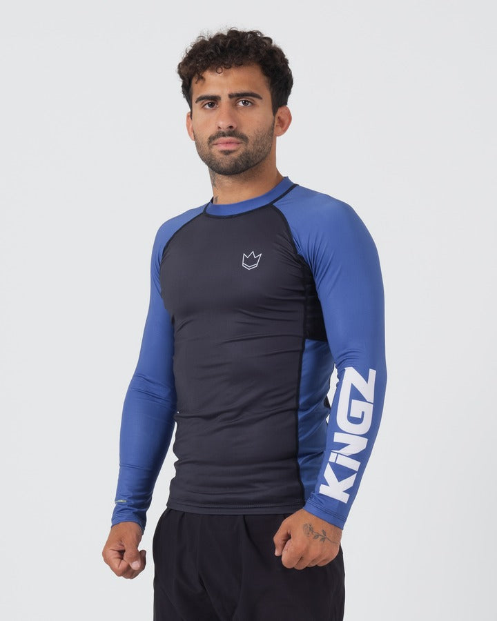 Kingz Ranked Performance V2 Langarm-Rashguard - Blau