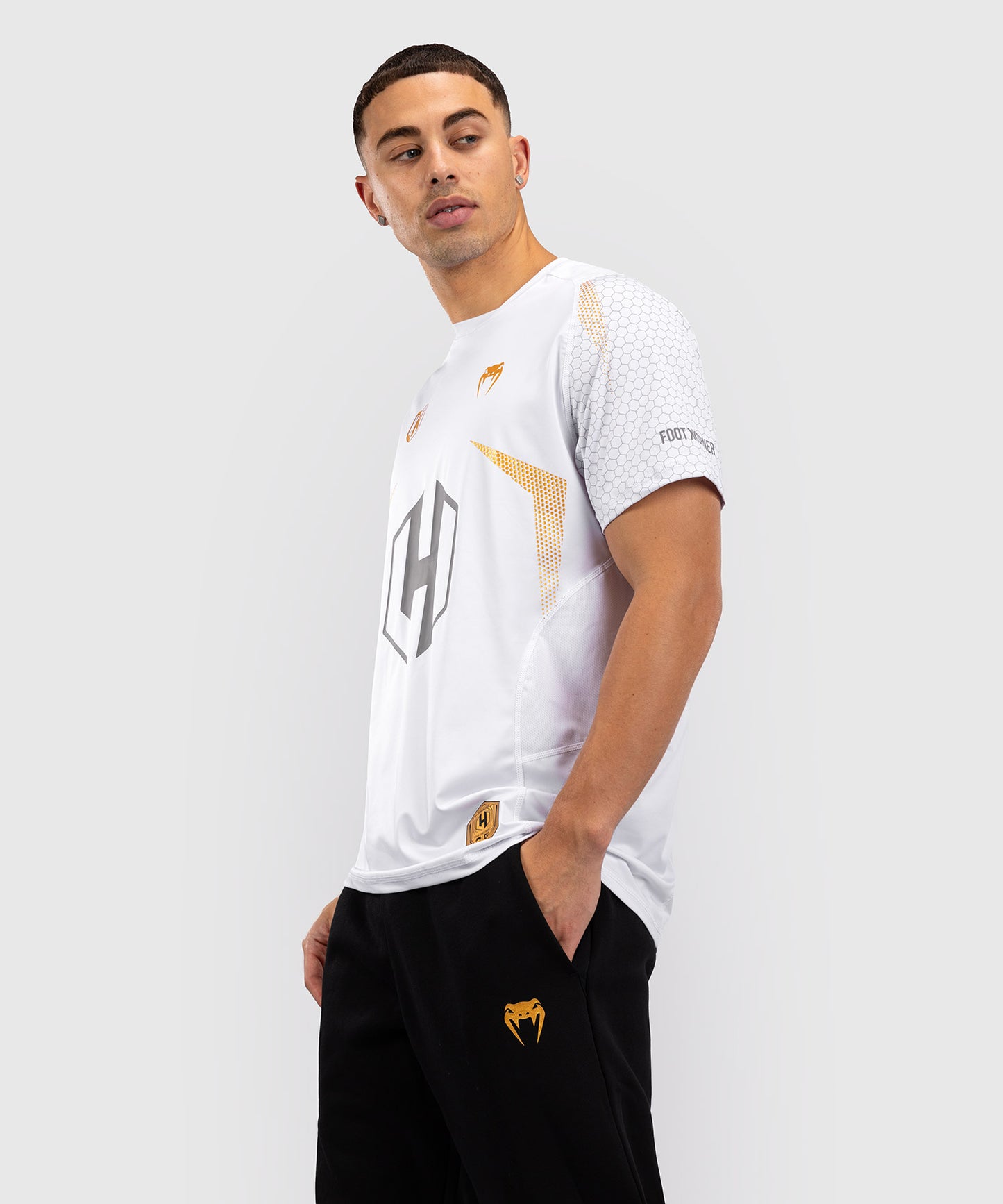 Hexagone MMA x Venum Dry Tech White/Gold T-shirt