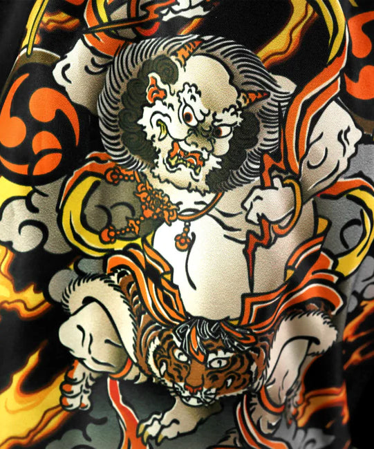 Tuff Payak Raijin The Thunder God Muay Thai Shorts - Schwarz