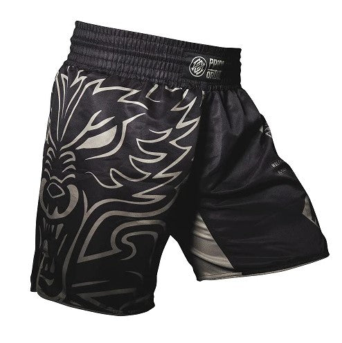FIGHTSHORT PRIDE OR DIE WOLF PACK - SCHWARZ
