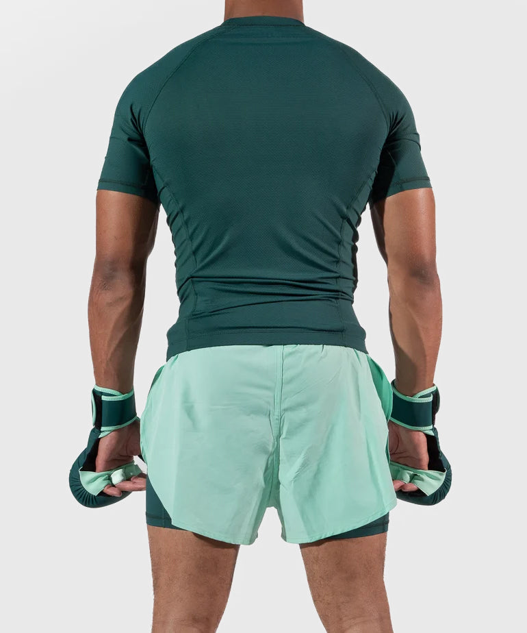 Metal Boxe Deep Waters 2-in-1 Fight Shorts - Green