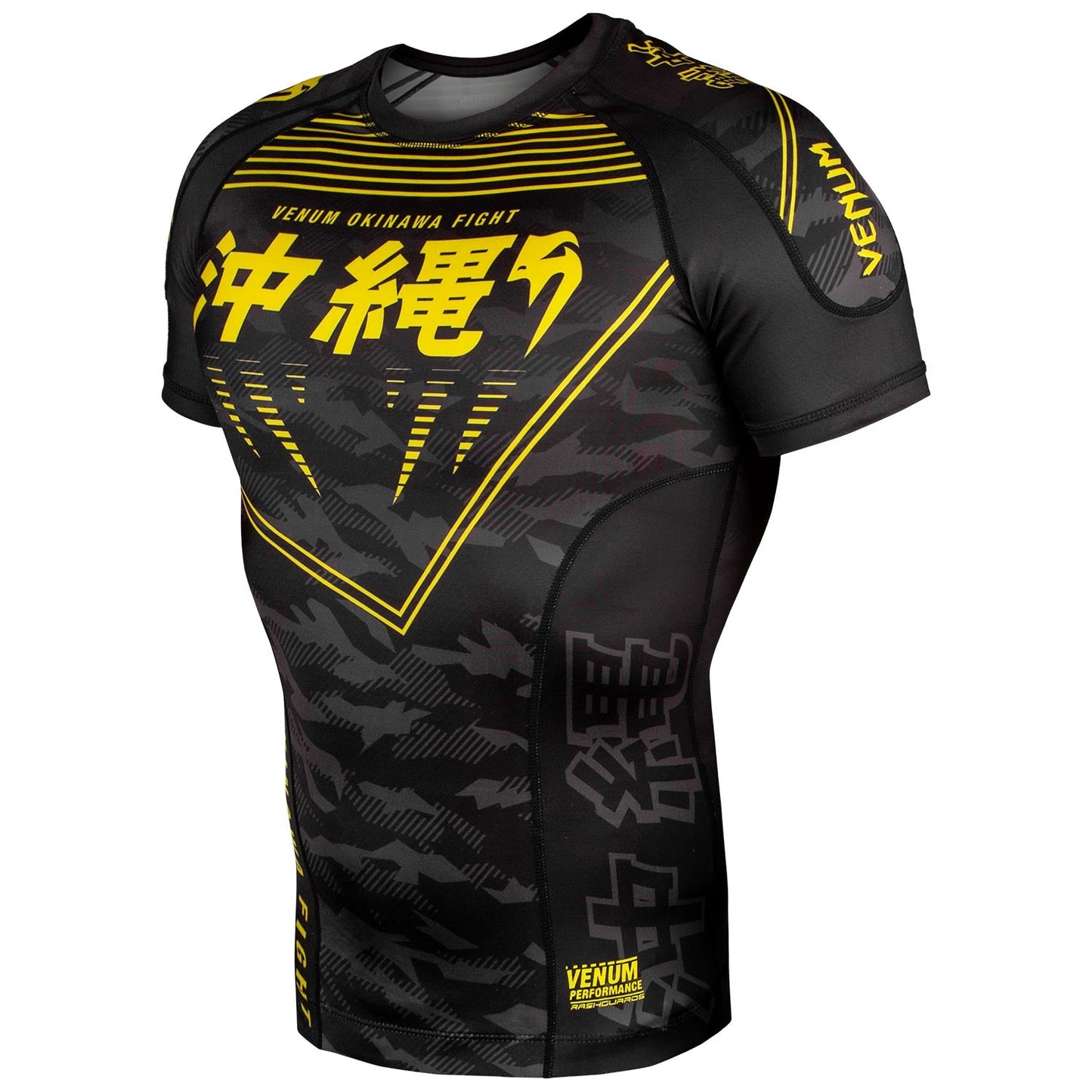 Rashguard Venum Okinawa 2.0 - Manches courtes - Noir/Jaune