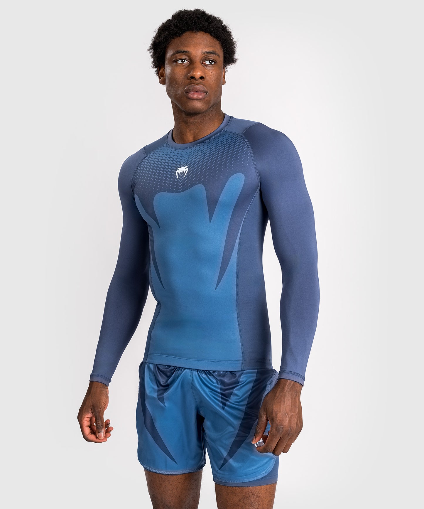 Rashguard à Manches Longues pour Hommes Venum Attack - Bleu marine