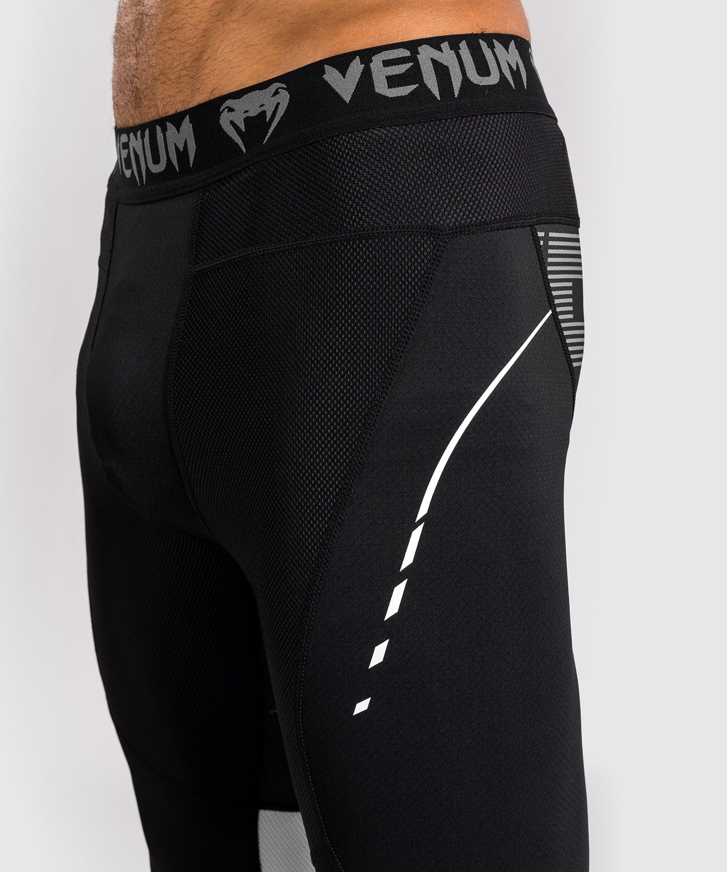 Pantalon de Compression Venum Adrenaline – Noir/Gris Argenté