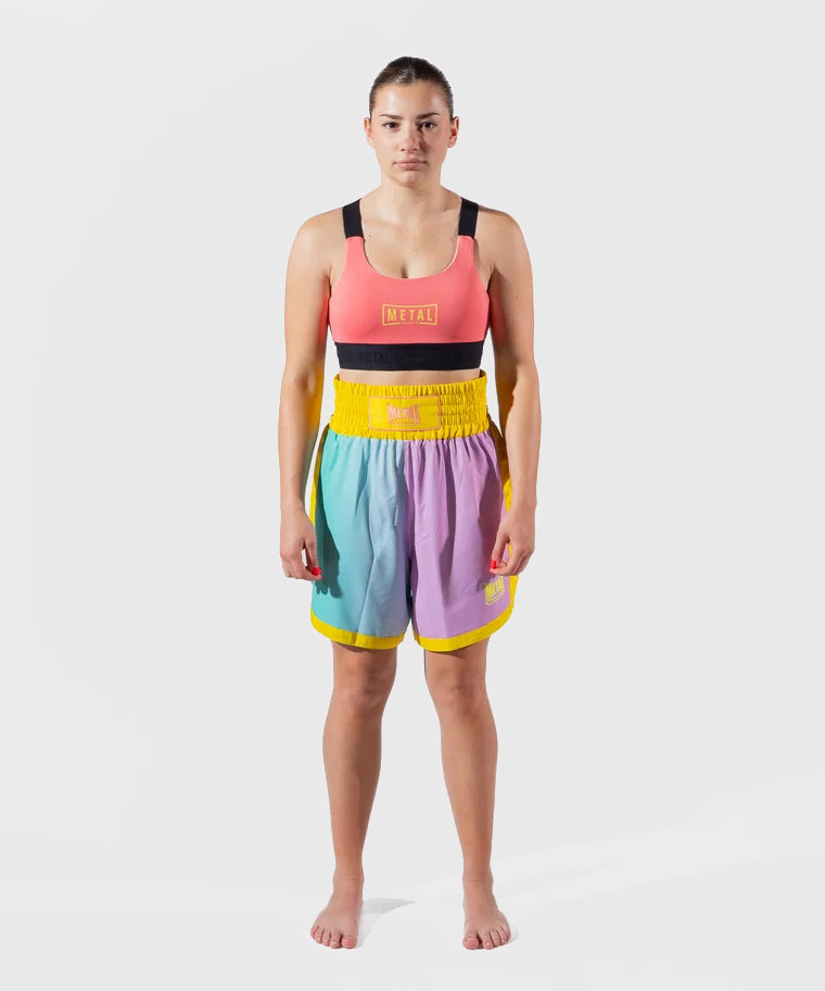 Metal Boxe One Post Cutting Treats Boxing Shorts - Purple