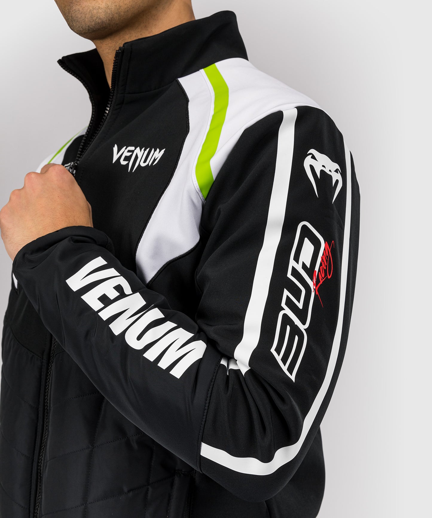Venum x Bud Racing Men's Jacket - Black/White/Lime Green