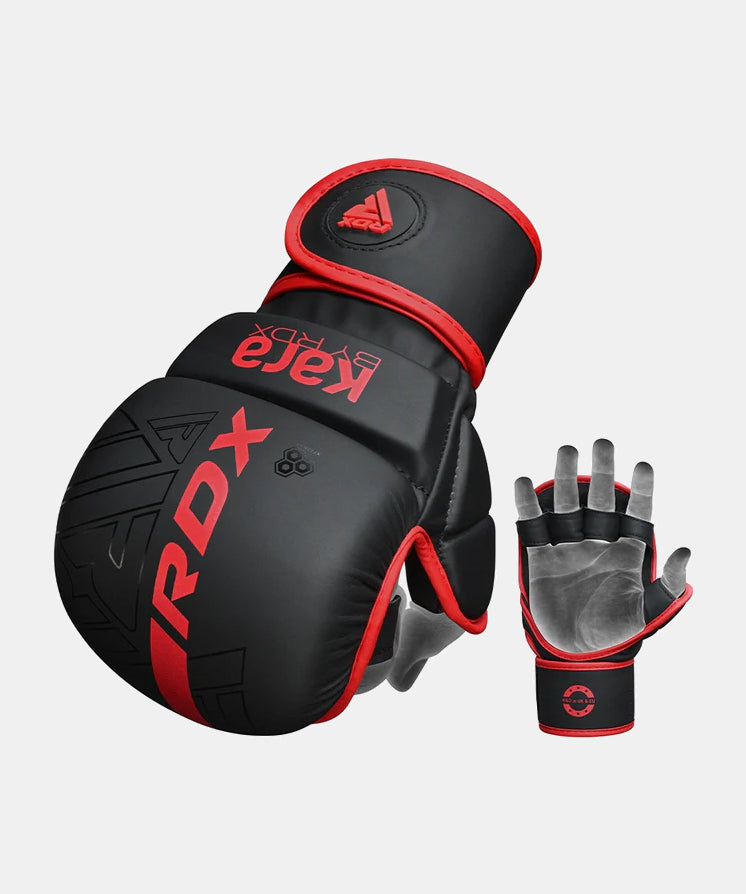 RDX F6 Kara Guantes de Sparring MMA - Negro/Rojo