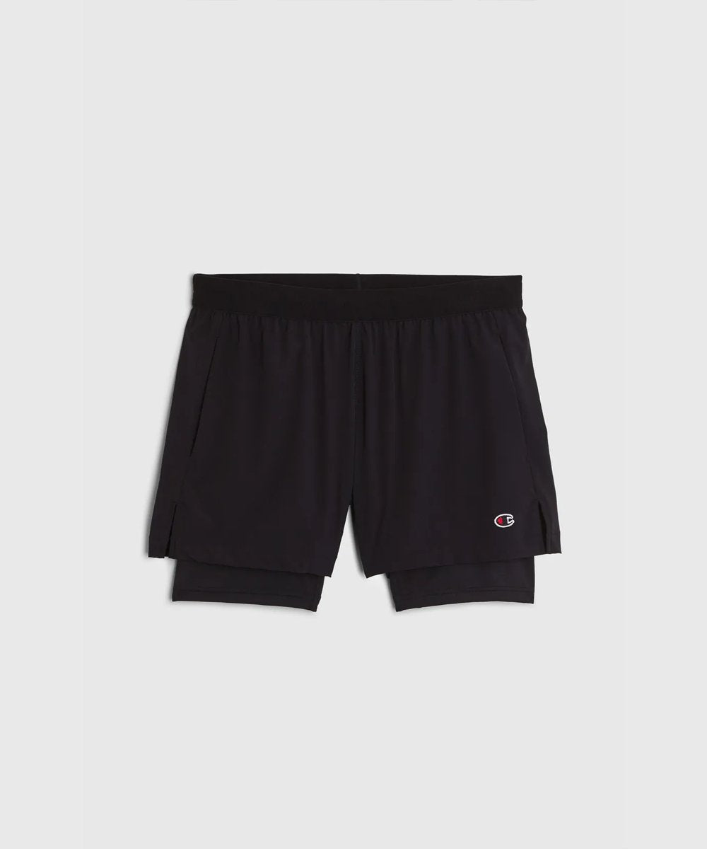 Short De Sport 2 En 1 Champion - Noir